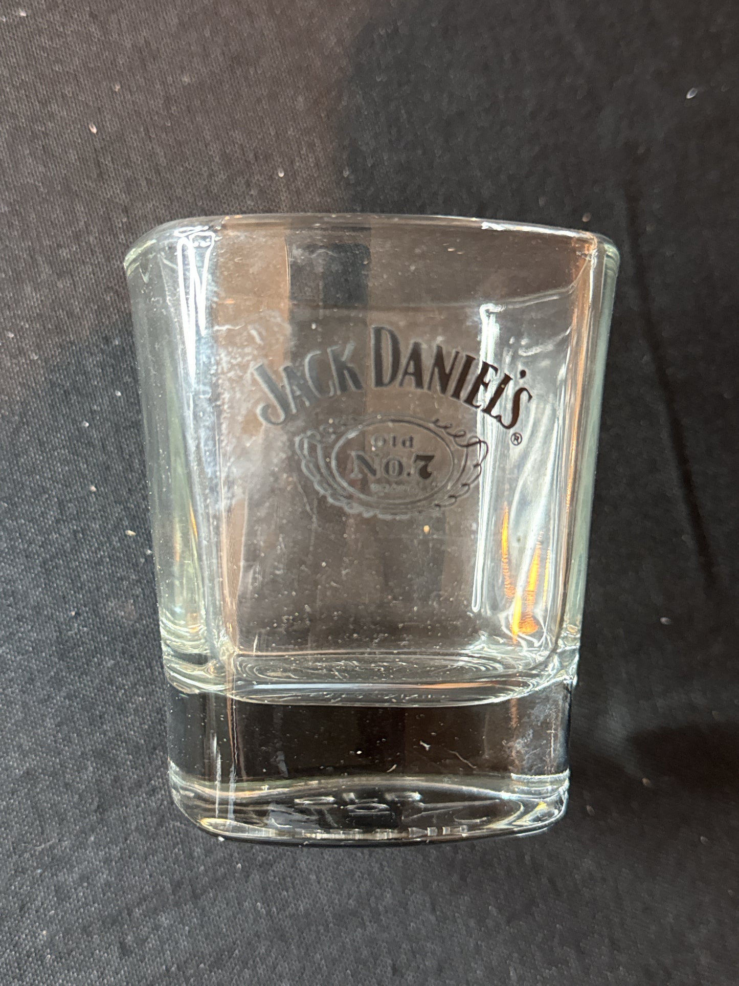 Vintage Jack Daniels No. 7 Whiskey Glass 3.5" Tall x 3.25" Wide at Rim