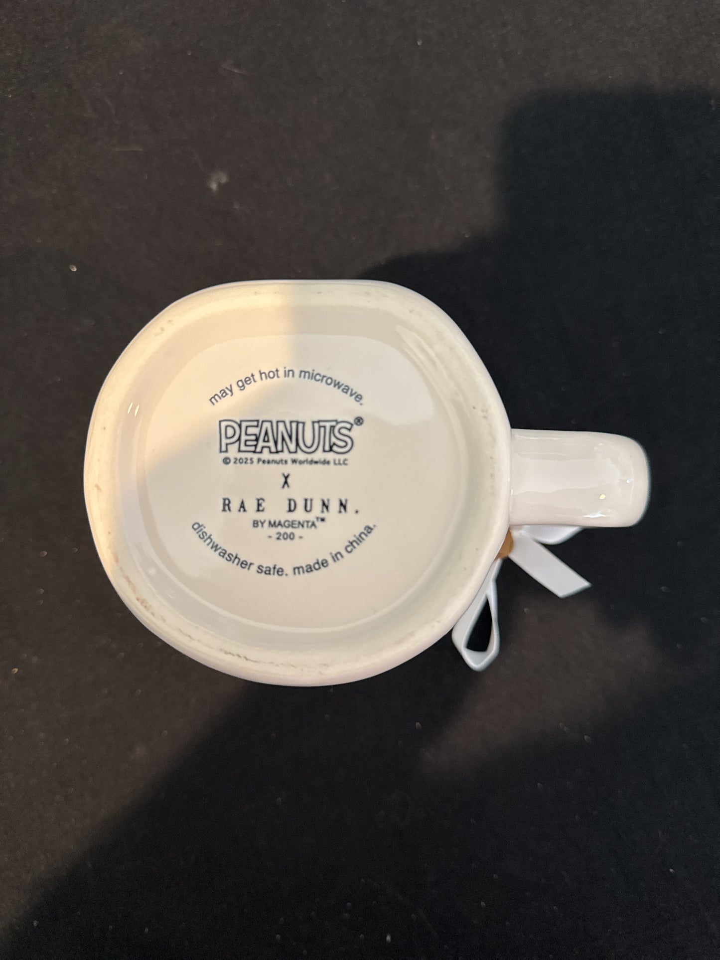 Peanuts Snoopy Woodstock Rae Dunn Coffee Cup Mug Blue Interior New 5" Tall