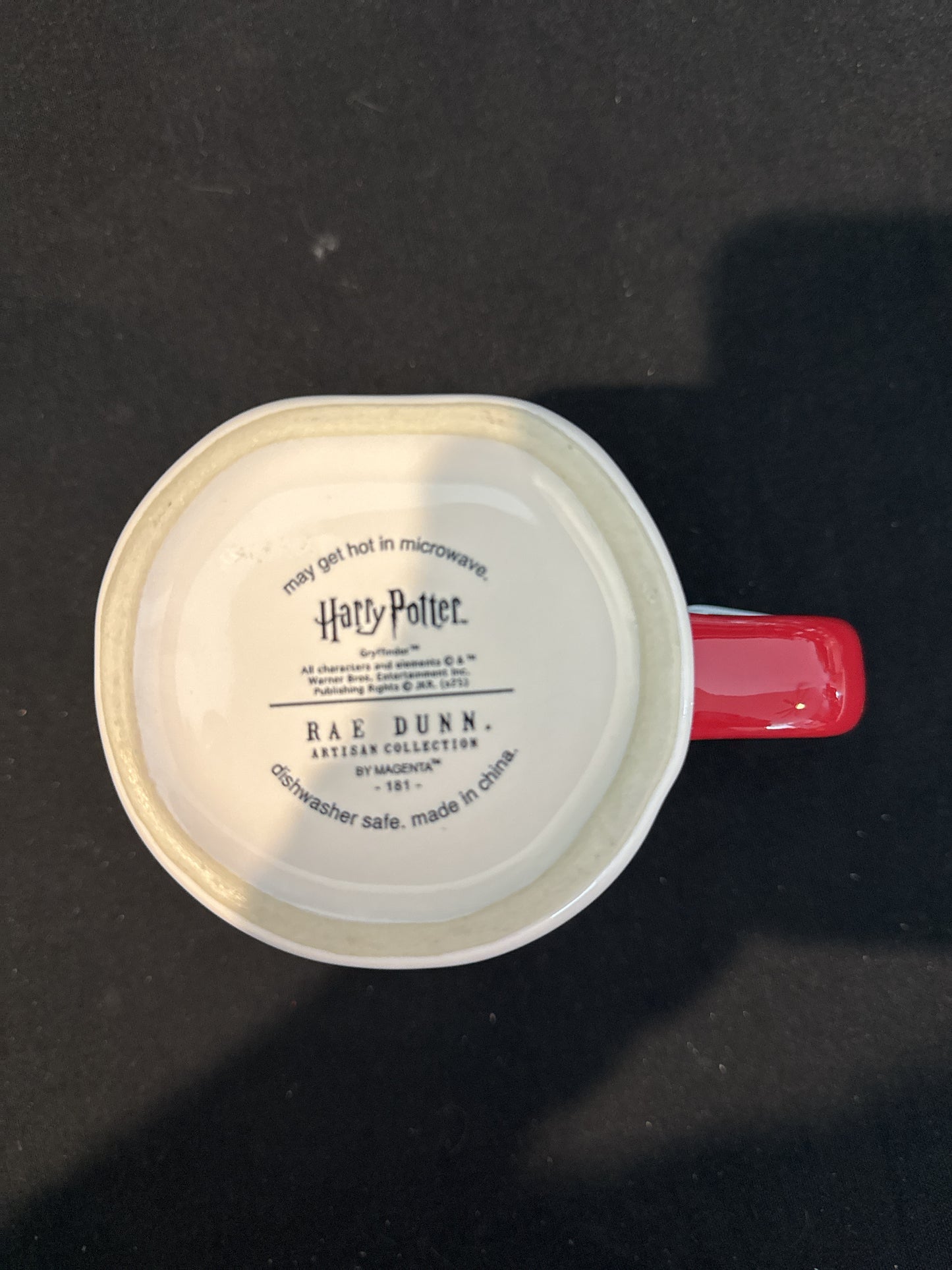 Rae Dunn Disney Gryffindor Harry Potter 4.75" Tall Red Interior New Coffee Cup Mug