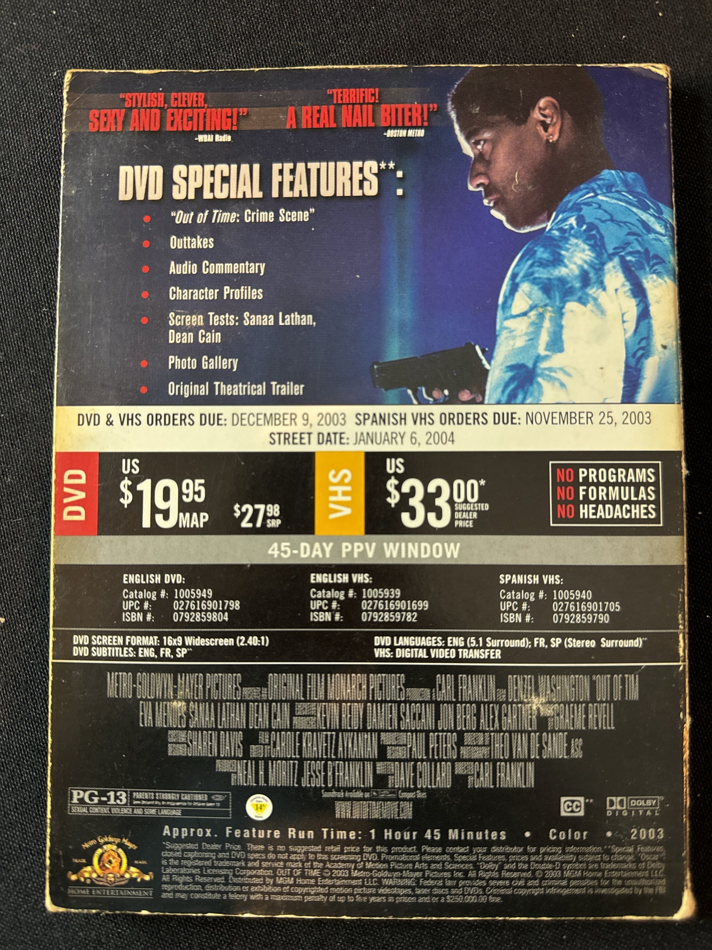 Out of Time DVD