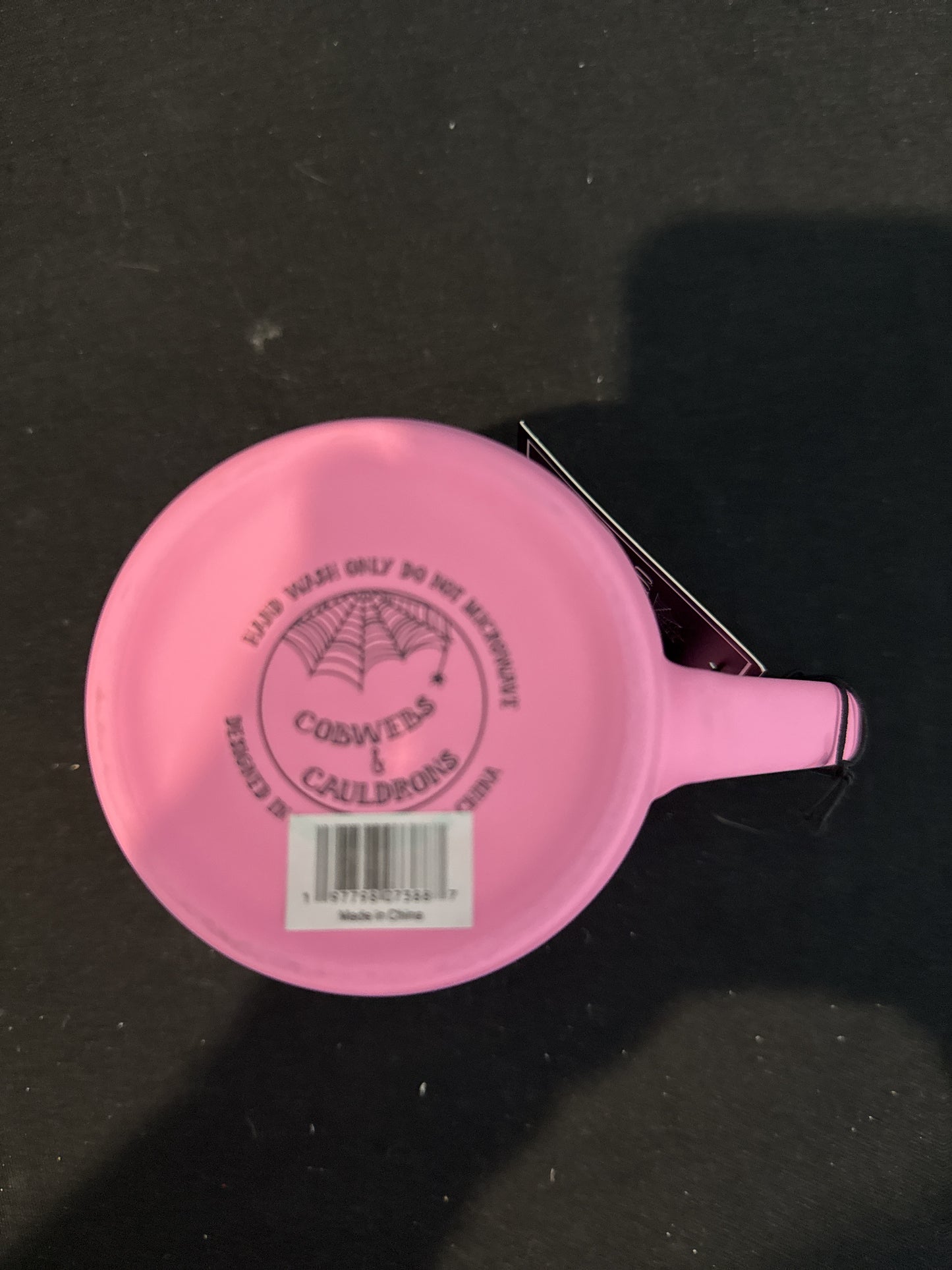 Cobwebs & Cauldrons Pink Soft Feel Cat Candy 4 3/8" Tall New