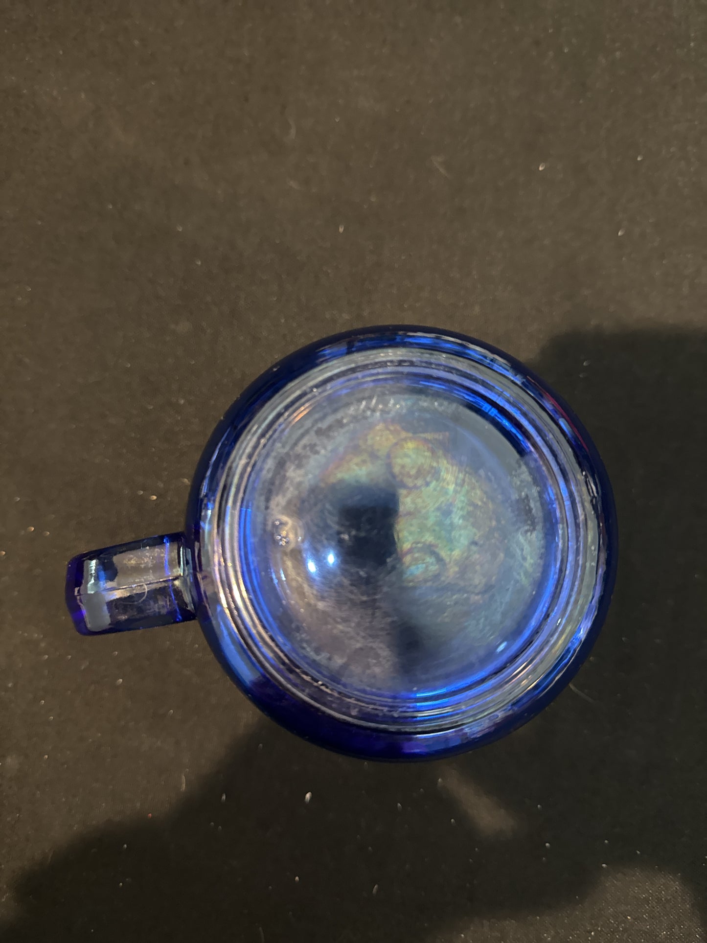 Starbucks Coffee Mug Cup 18oz Cobalt Blue Demitasse Beaker Flagon Stoup Glass 4.25" Tall