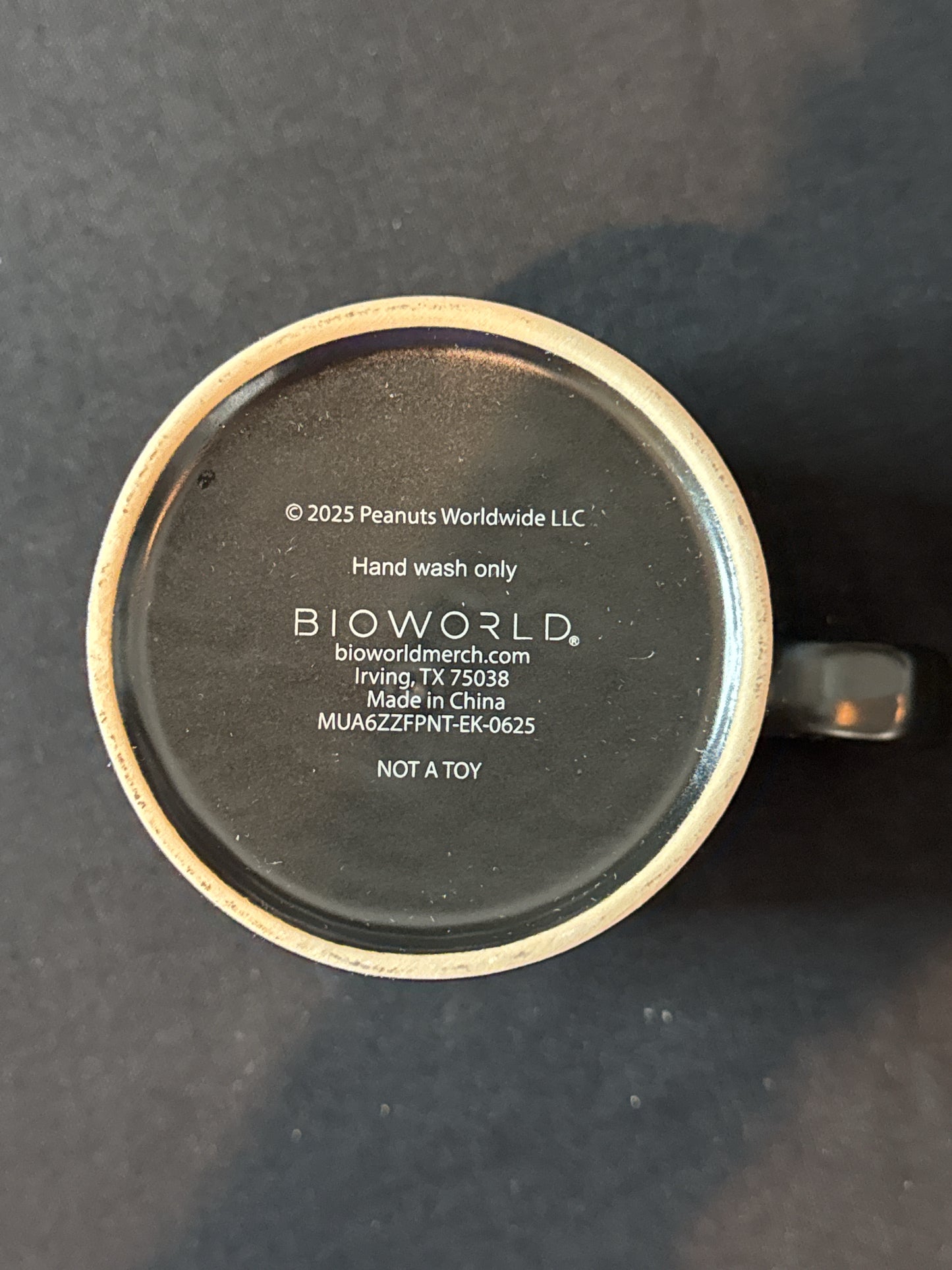 Peanuts Snoopy Jack O Lantern Trick Or Treat Orange Interior Black Coffee Mug Cup New 4" Tall