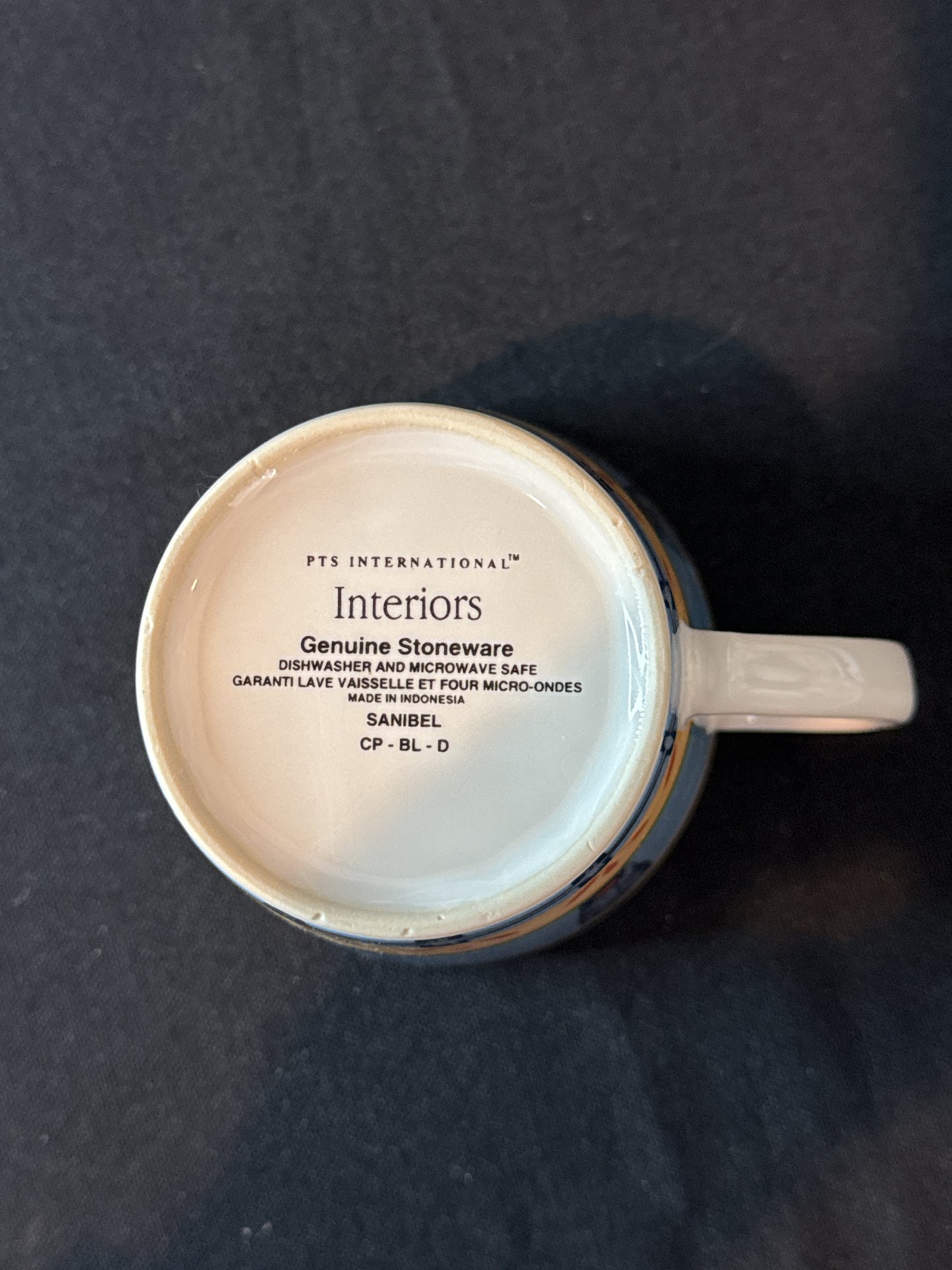 PTS International Interiors Ceramic Sanibel Coffee Cup Mug 3.5" Tall