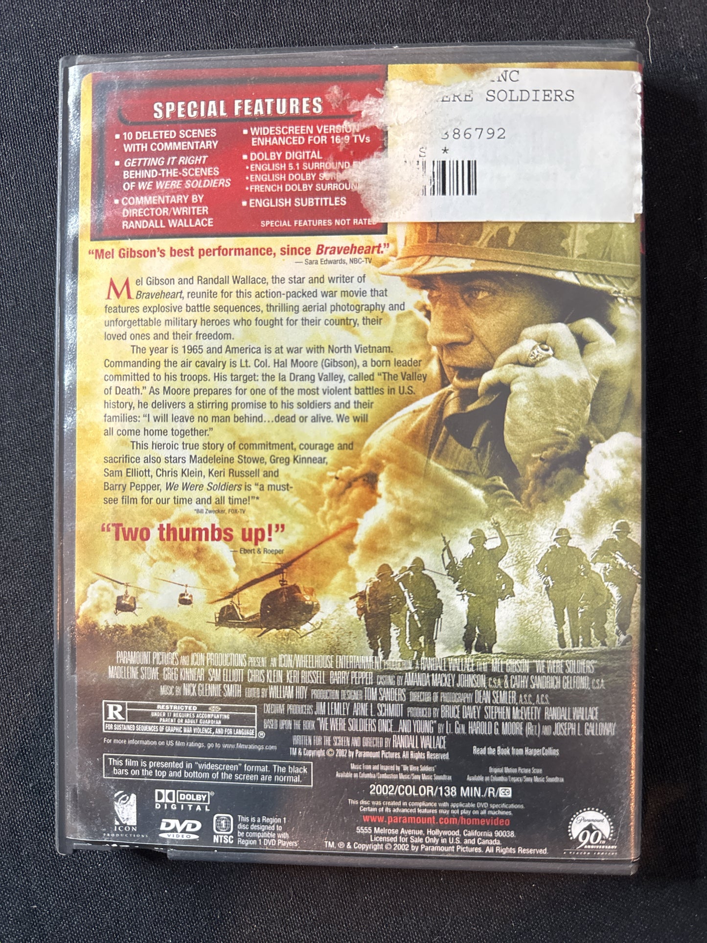 Mel Gibson. We Were Soldiers DVD