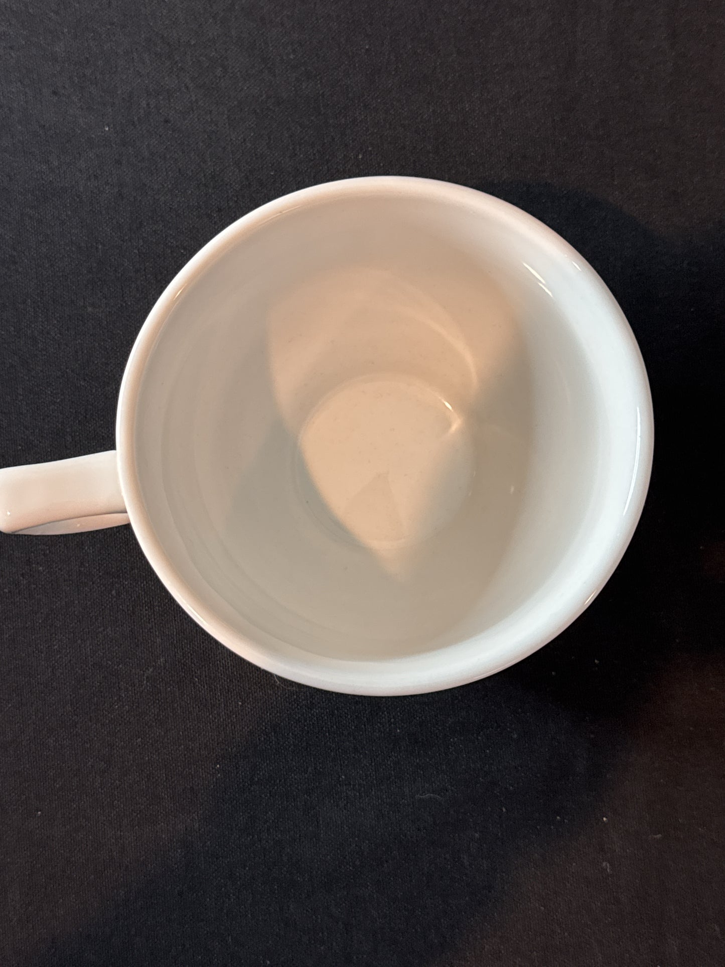World Market White Ceramic Large Coffee Cup Mug 3 3/8" Tall x 4 5/8" Wide Footed
