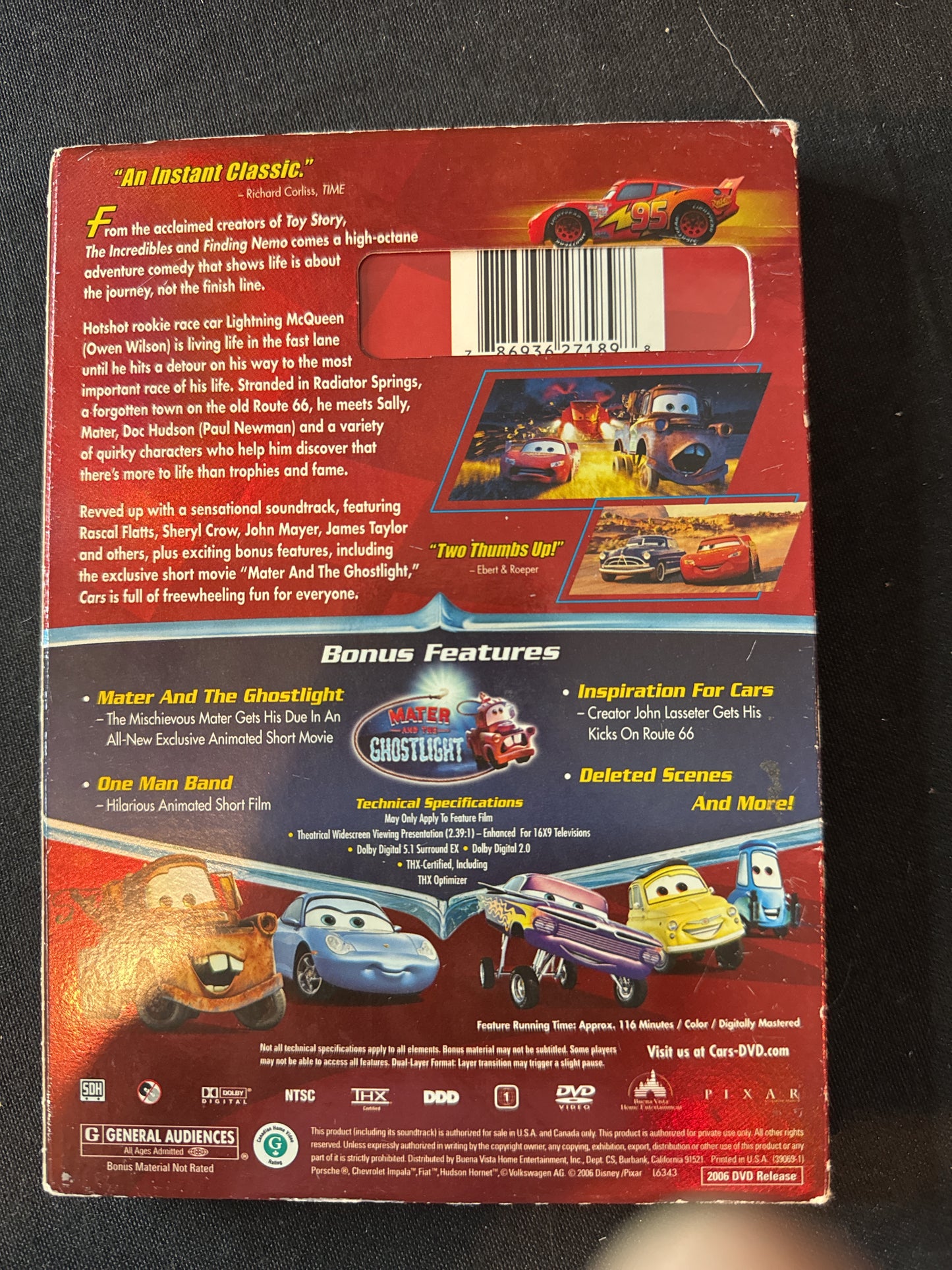 Disney Pixar Cars DVD