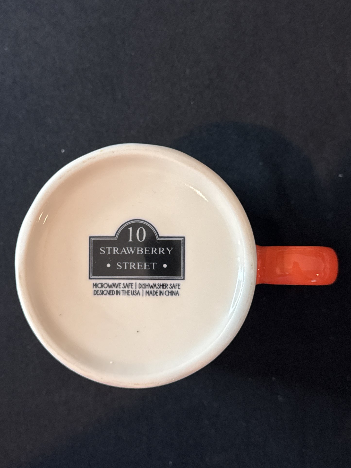 Drink Up Witches Black Speckled Mug Orange Rim & Handle Coffee Mug Cup 4 1/8" Tall New