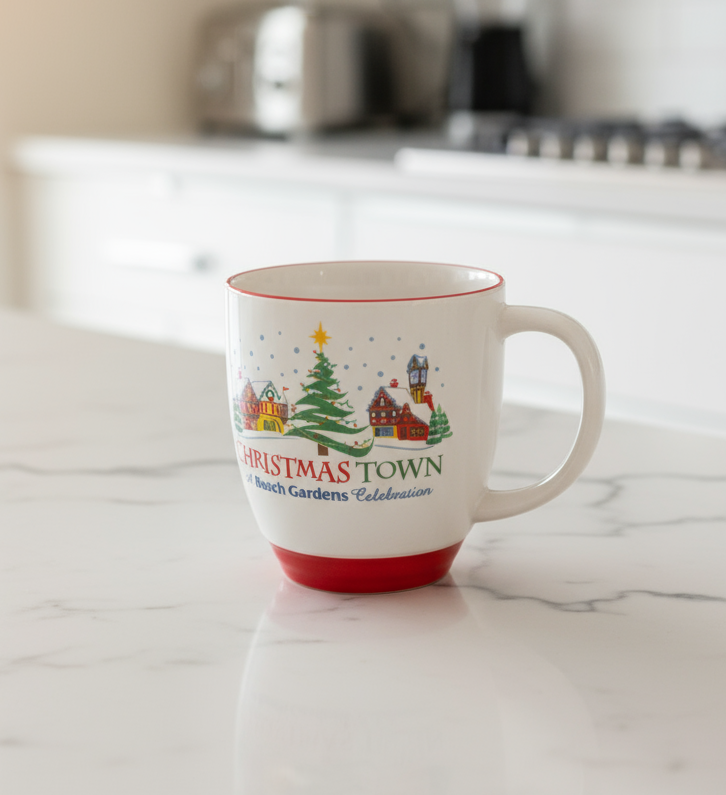 Busch Gardens Celebration Christmas Town Coffee Mug 4"