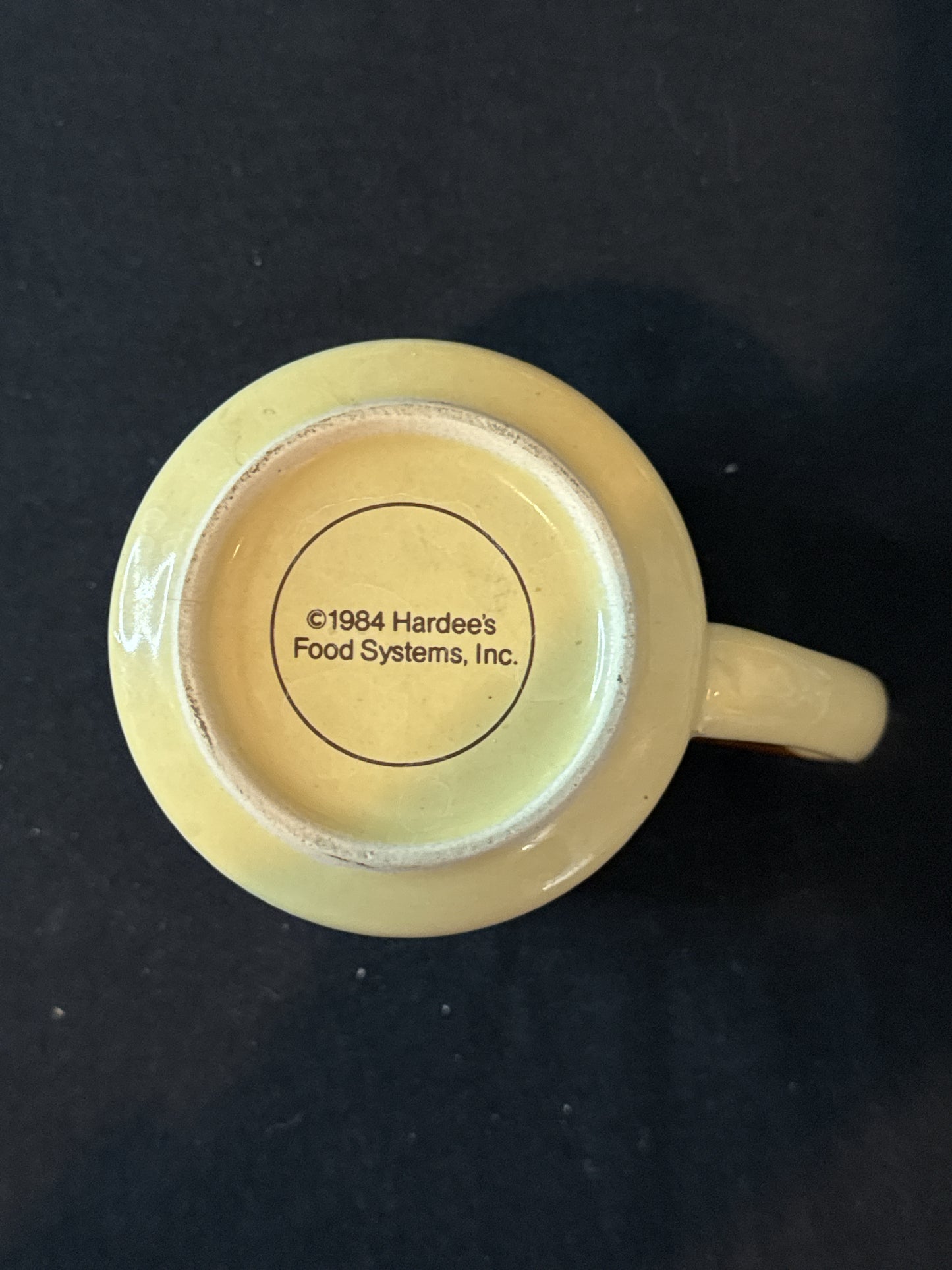 Rise & Shine Vintage Hardee's 1984 Homeade Biscuits Coffee Cup Mug 3.5" Tall