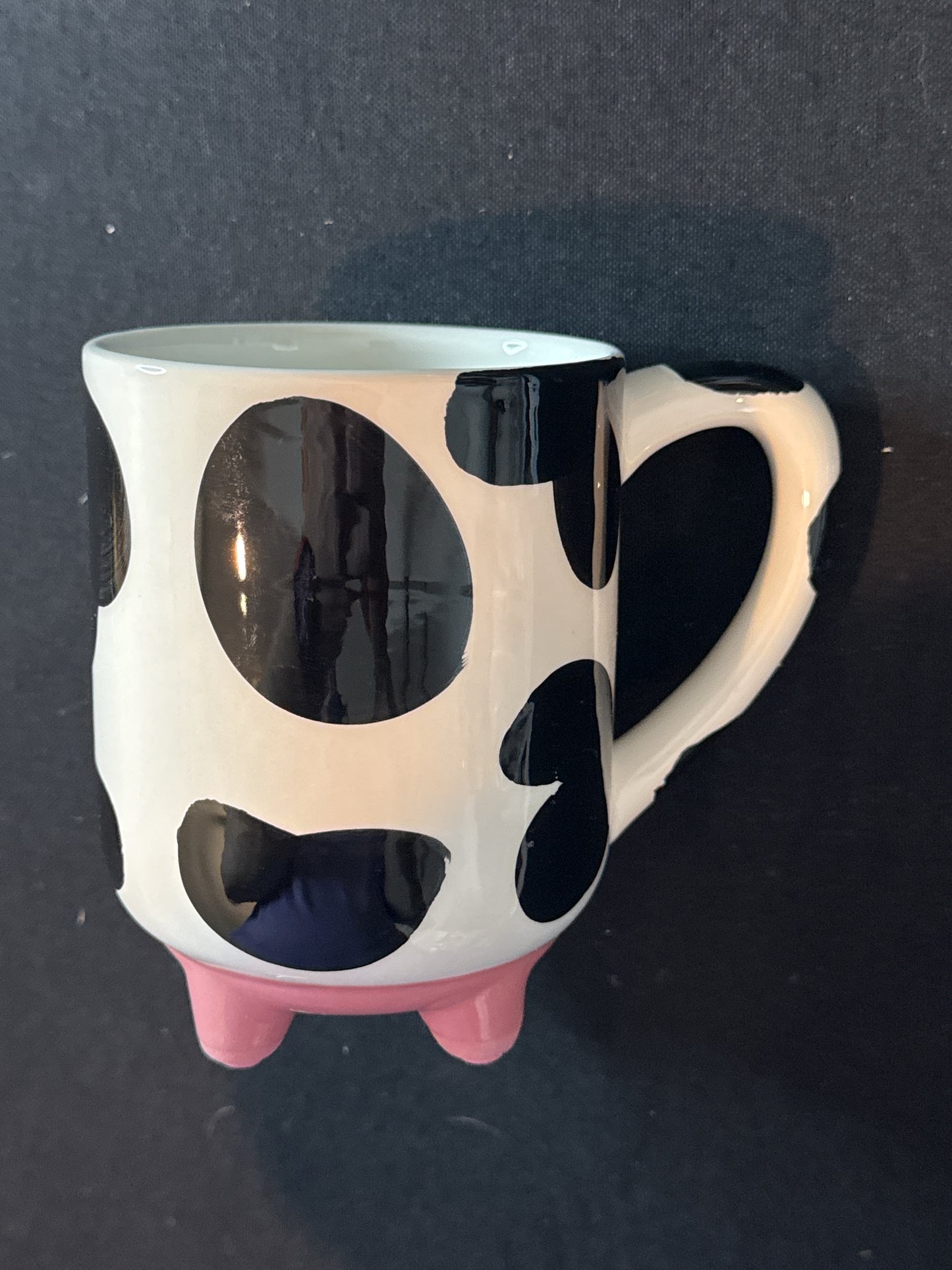 Anconia 2 Lou Henry Cow Coffee Cup Mug Anti-Slip Silicone Feet 20oz 5 1/8" Tall