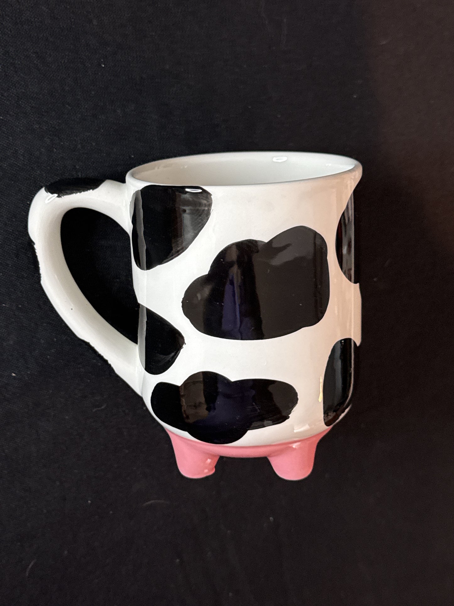 Anconia 2 Lou Henry Cow Coffee Cup Mug Anti-Slip Silicone Feet 20oz 5 1/8" Tall