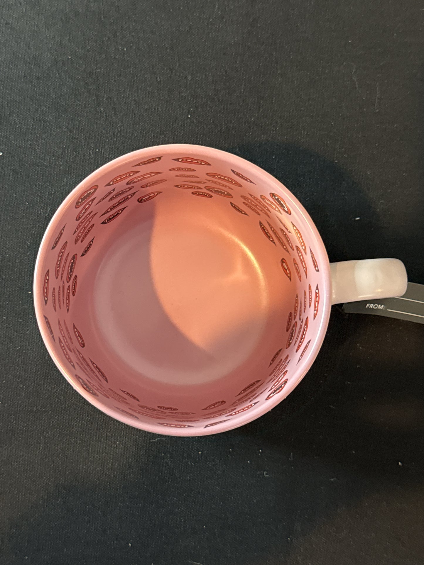 Chillin' Like A Villain Fangs Pink Coffee Cup Mug 3 5/8" Tall New