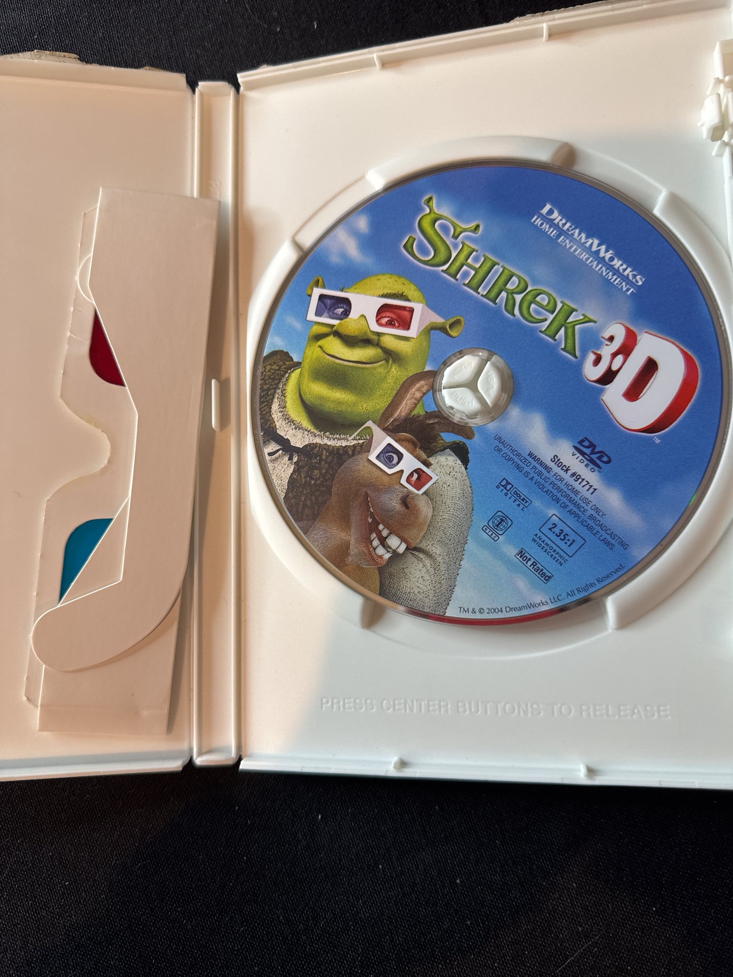 Shrek in 3D An All New Adventure DVD with 3D Glasses
