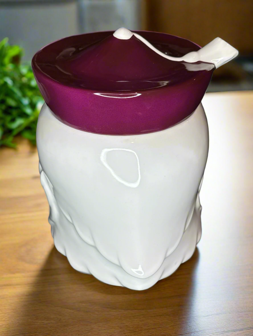 Goebel Vintage White Owl Cookie Jar 7.5" Owl Head