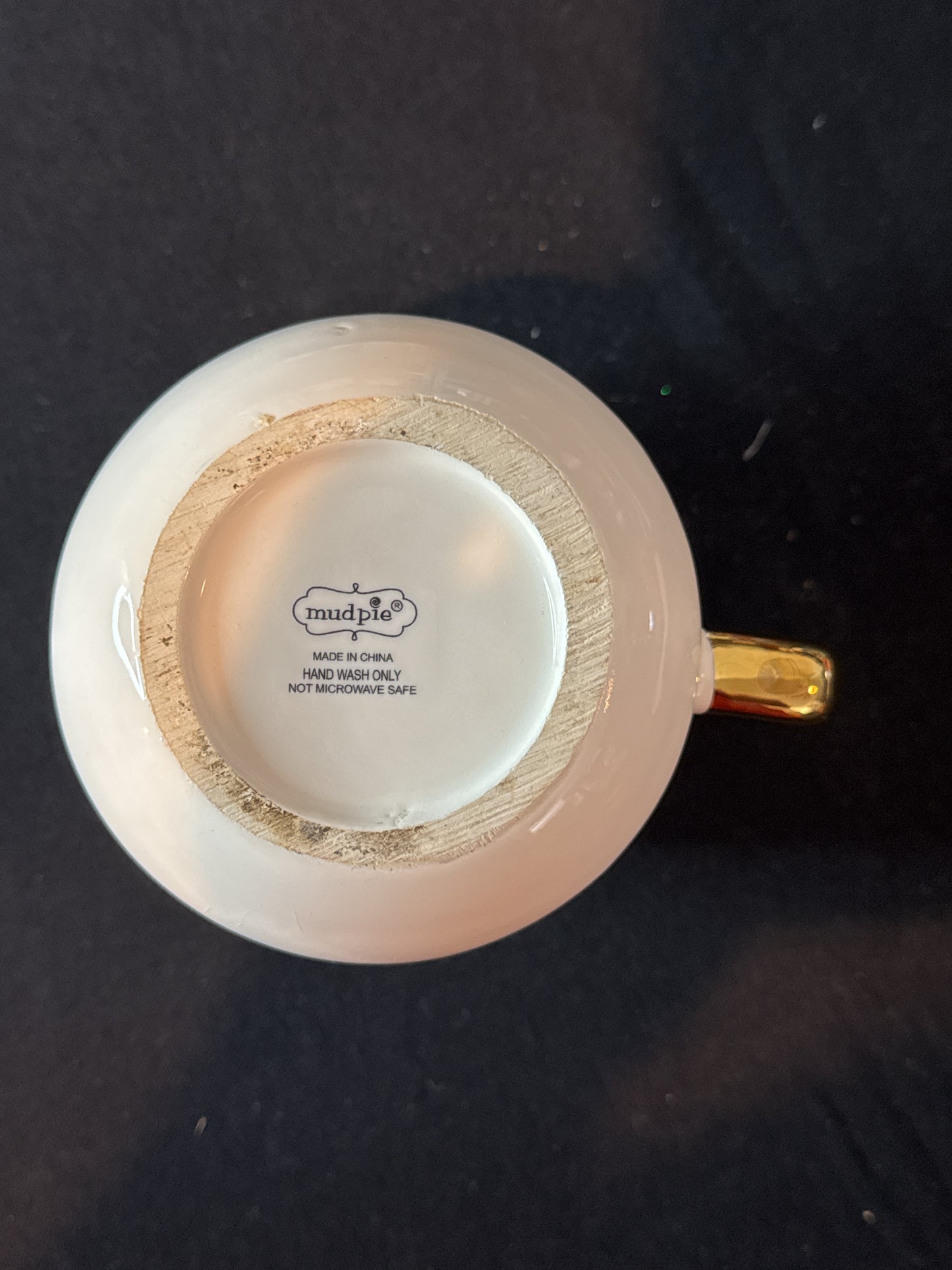 New MudPie Super Mom Super Wife Super Tired Blue Coffee Mug Cup 4" Tall