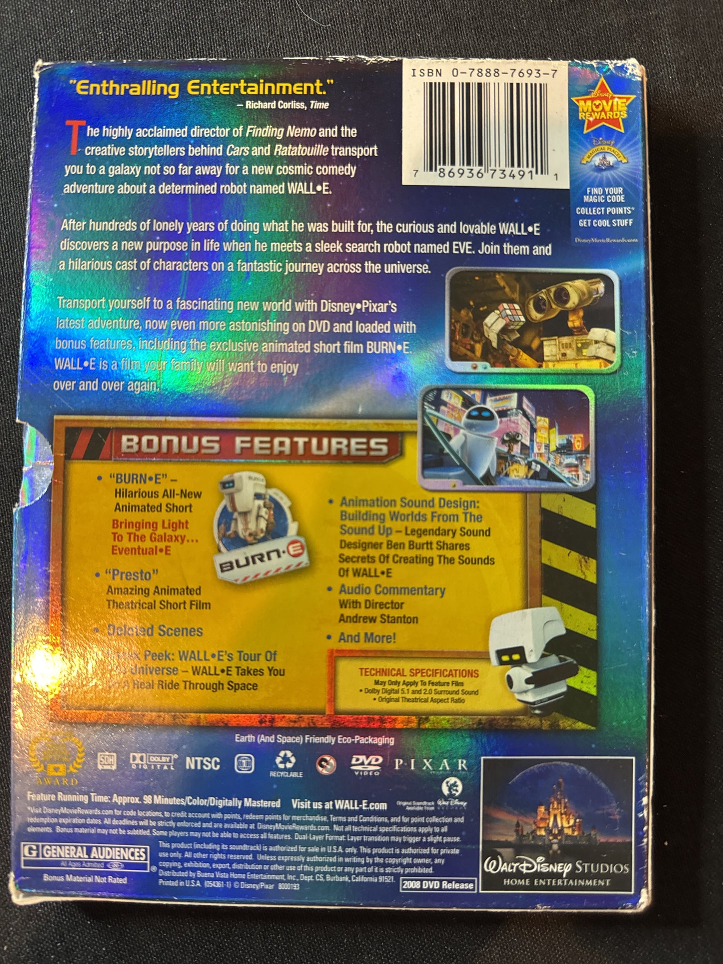 Disney Pixar Wall-E DVD
