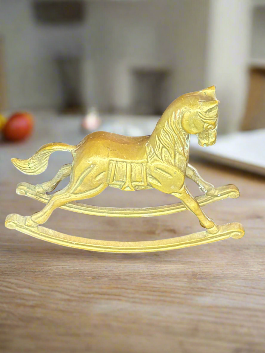 Solid Brass Vintage Rocking Horse