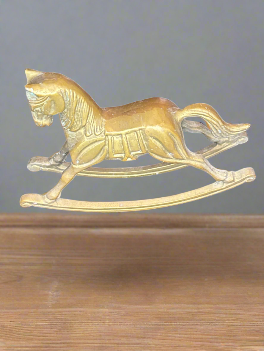 Solid Brass Vintage Rocking Horse