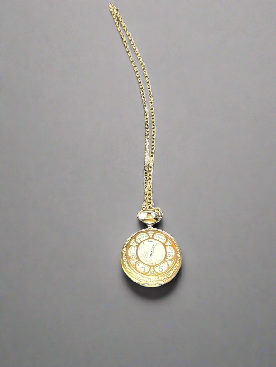 Pocket Watch, Quartz, Brass Cover Needs Battery