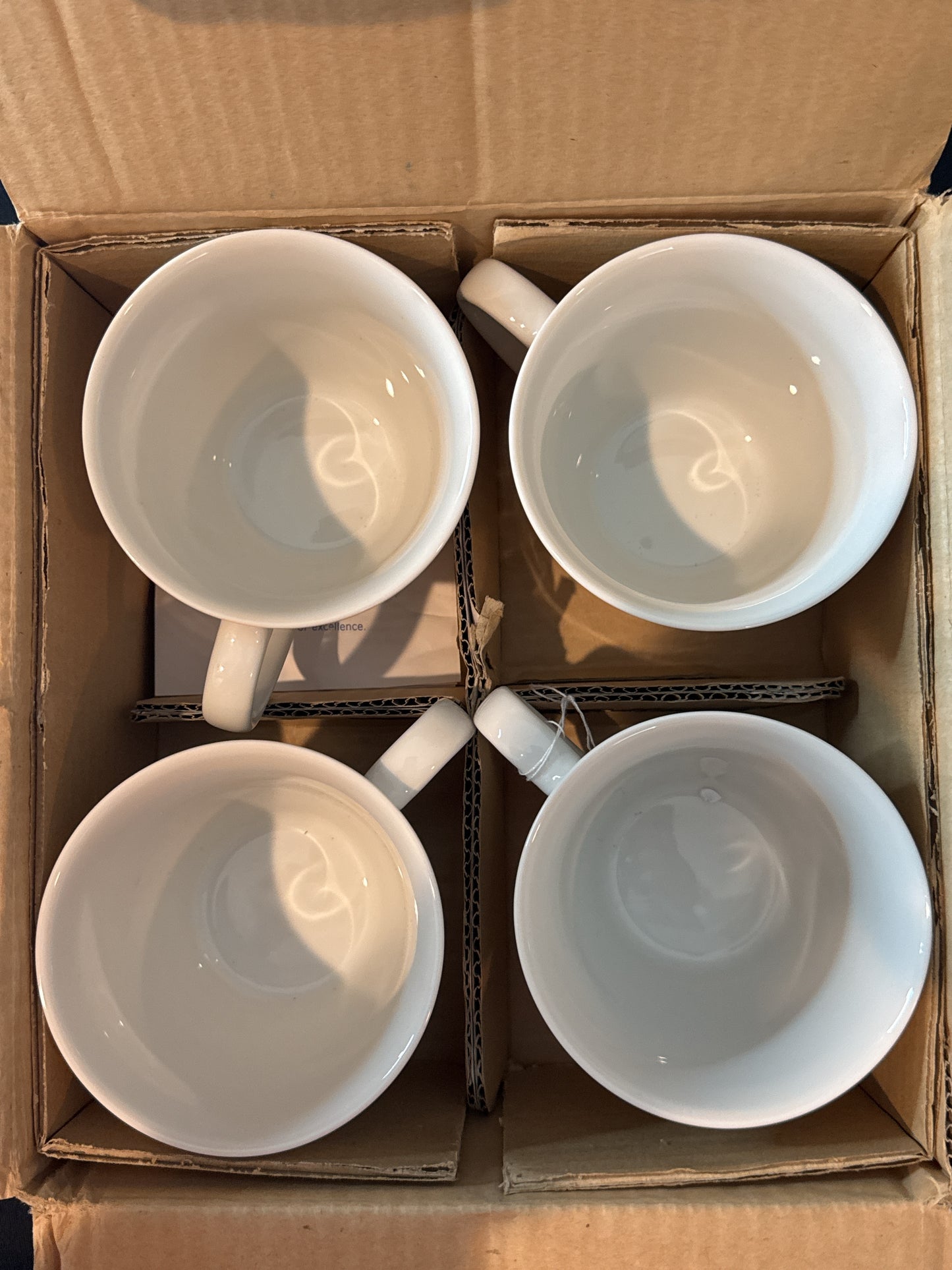 New Old Stock Princess House Veranda Floral Accent Set of 4 Coffee Cups Mugs 3.5" Tall In Box