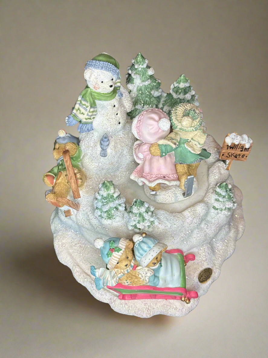 Vintage Cherished Teddies "Skater's Waltz Action Musical" 2002 P. Hillman