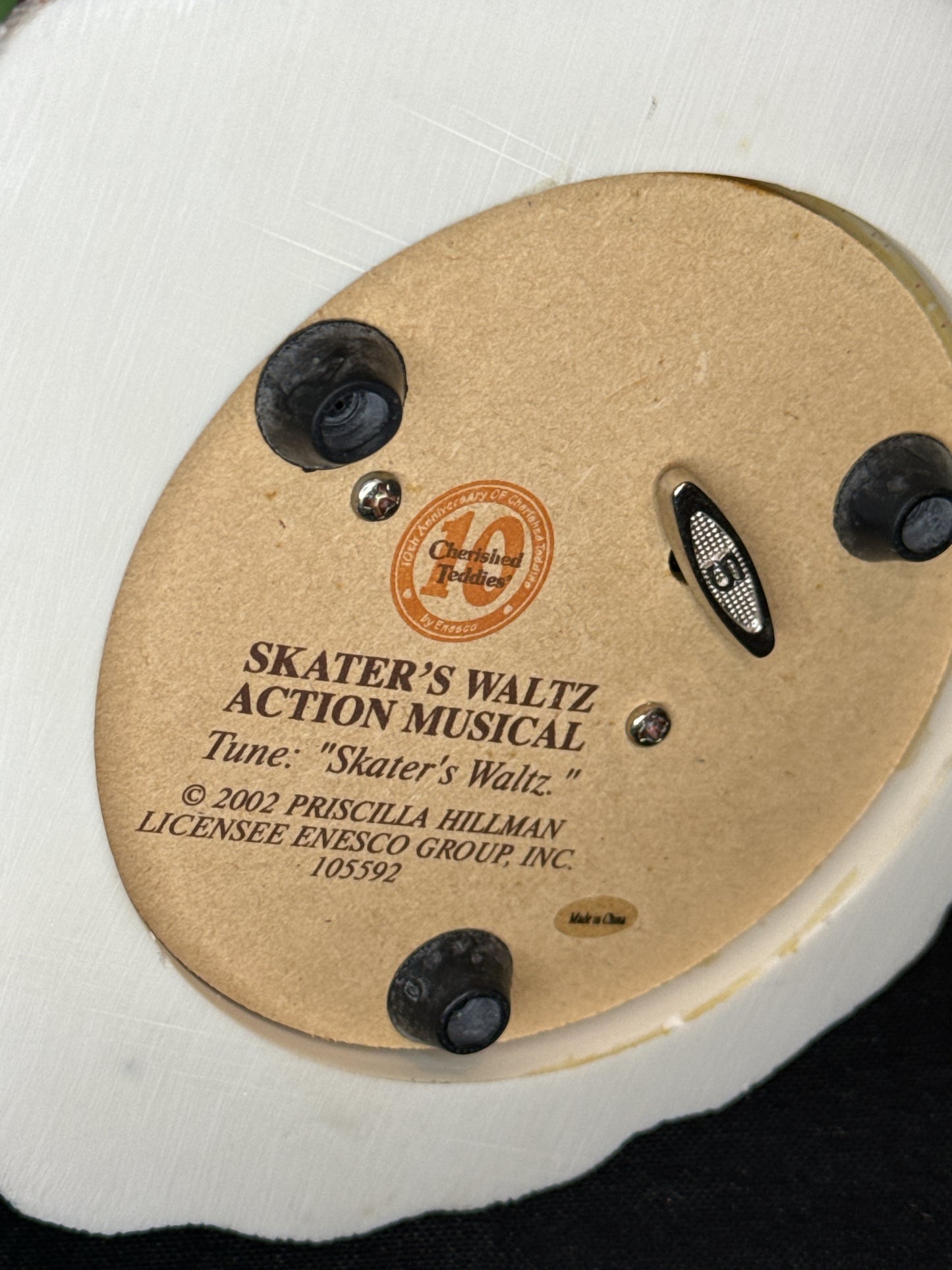 Vintage Cherished Teddies "Skater's Waltz Action Musical" 2002 P. Hillman