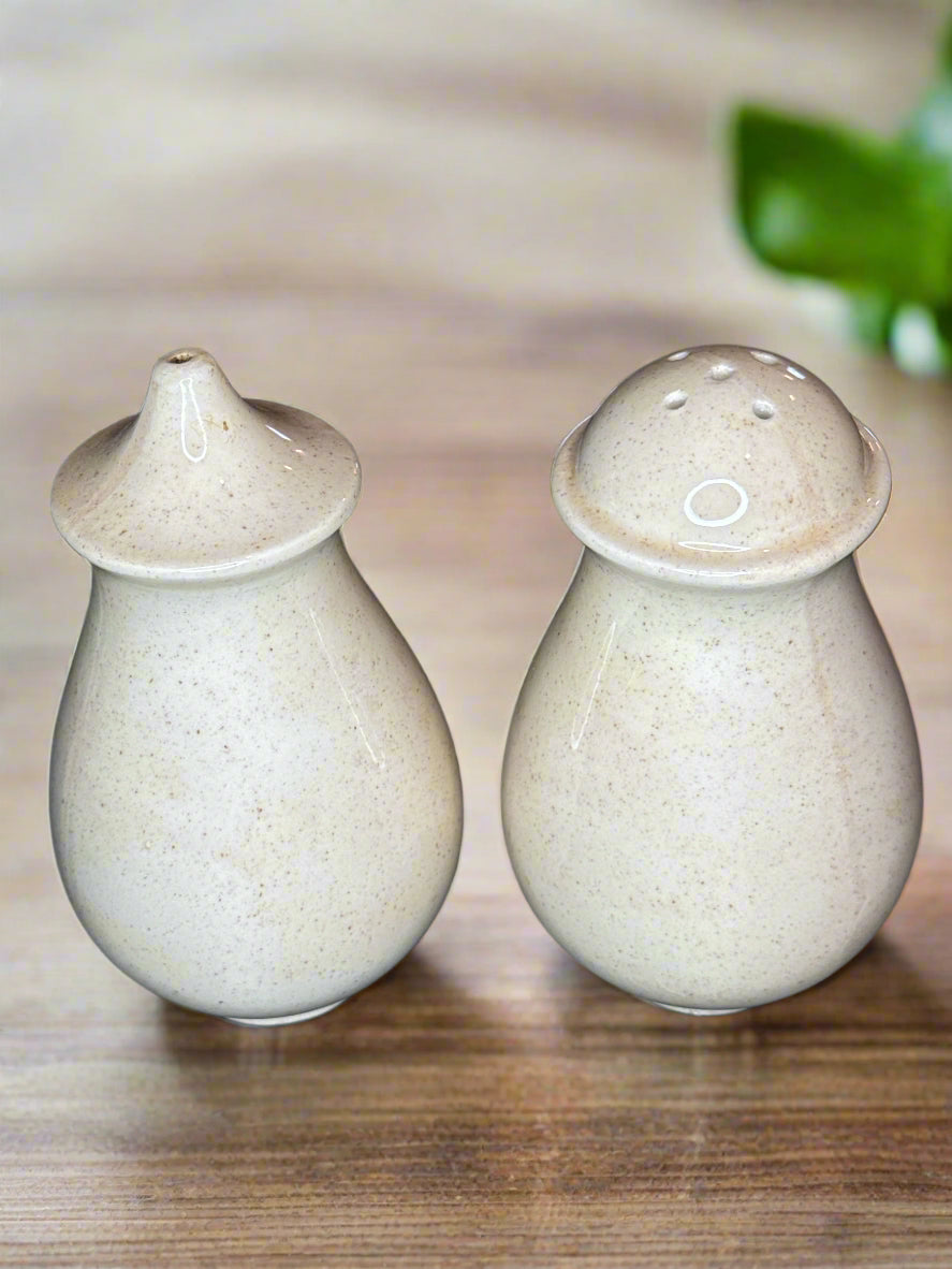 Vintage Salt & Pepper Shakers Brown Speckled