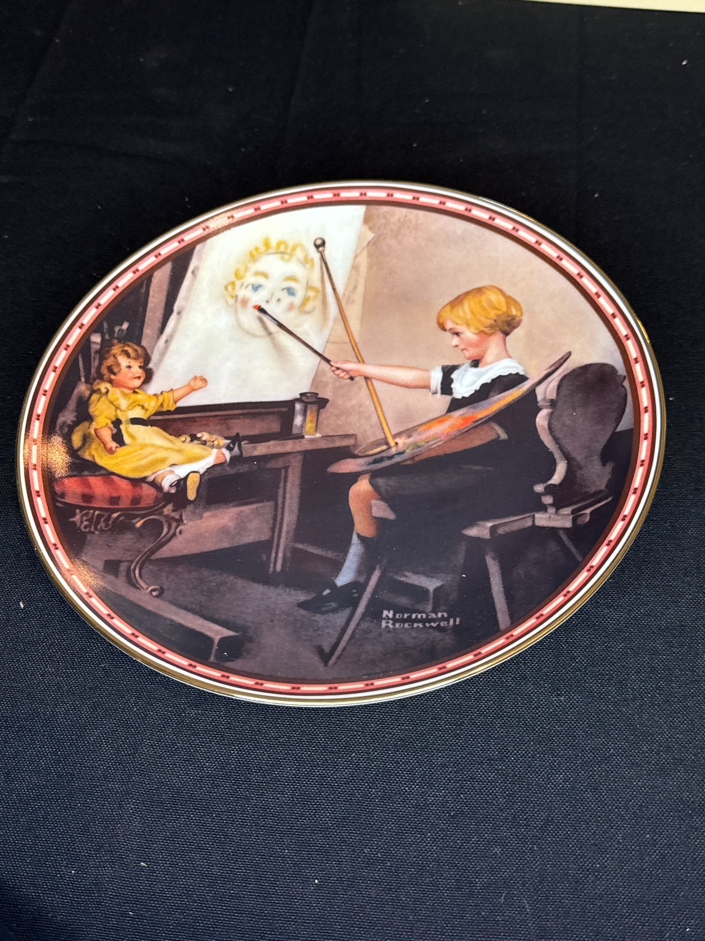 Norman Rockwell Limited Edition Collector's Plate, Serious Business.