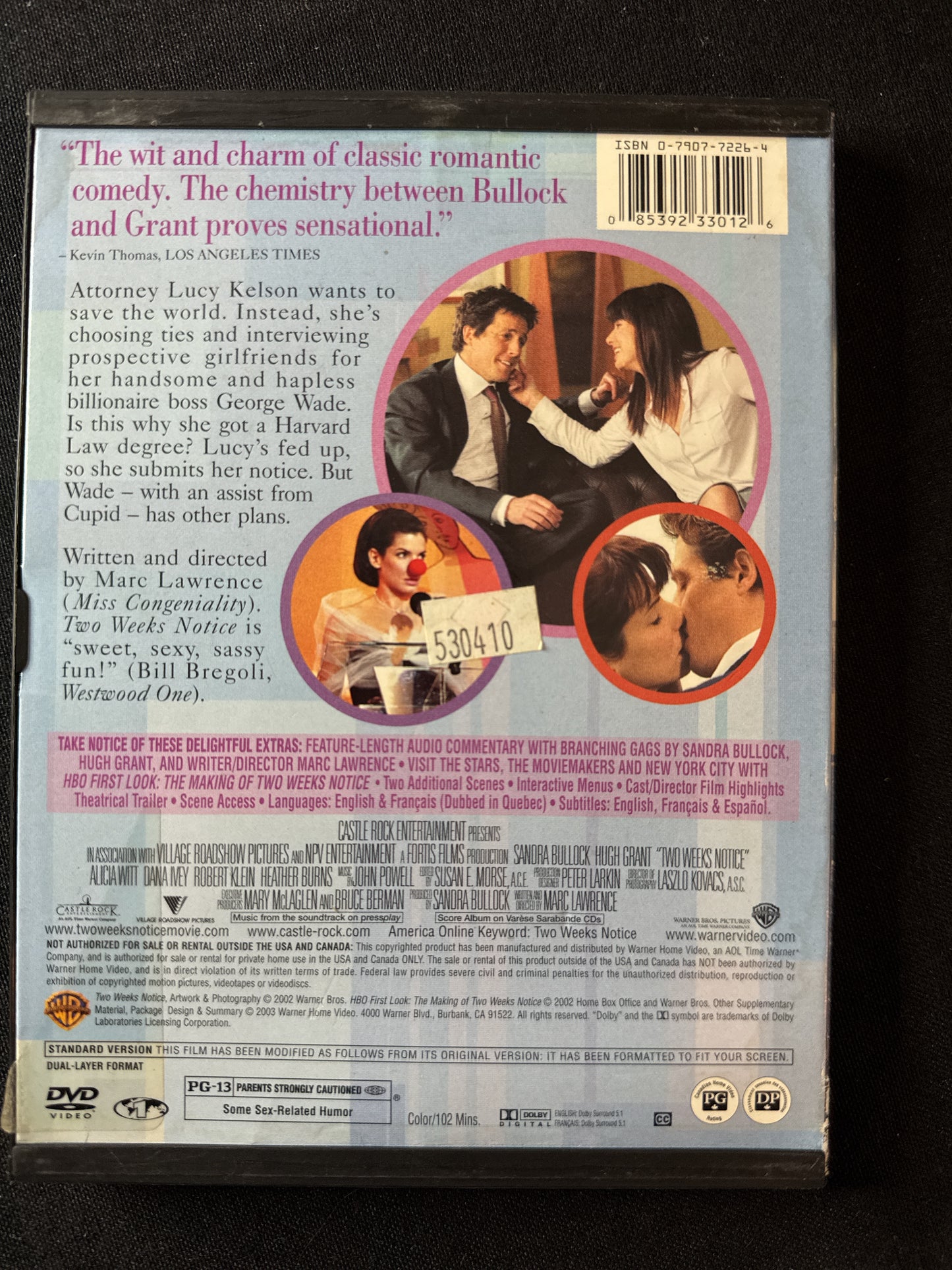 Two Weeks Notice DVD