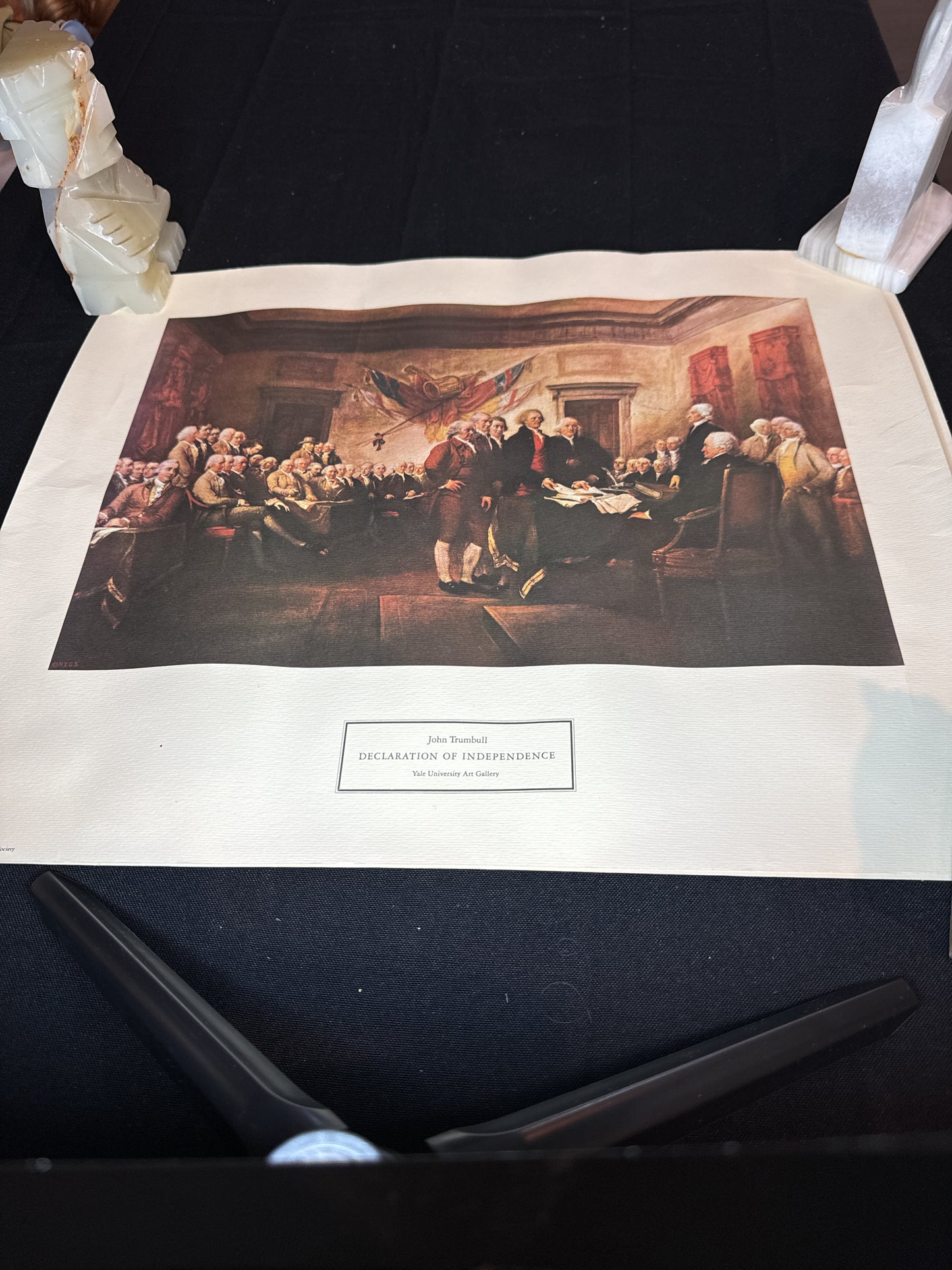 Pair of Historical Prints, Washington Crossing the Delaware and Declaration of Independence.