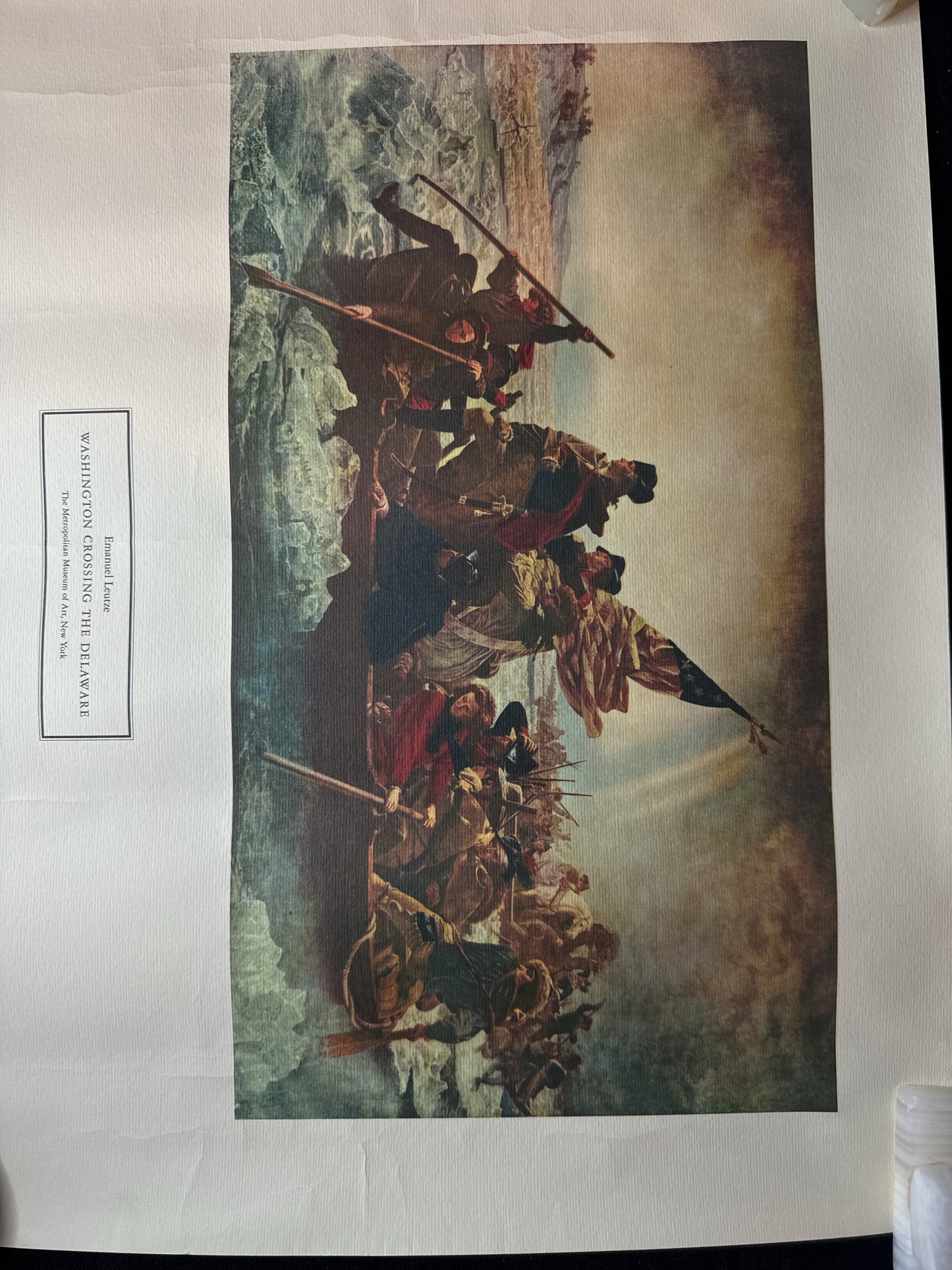 Pair of Historical Prints, Washington Crossing the Delaware and Declaration of Independence.