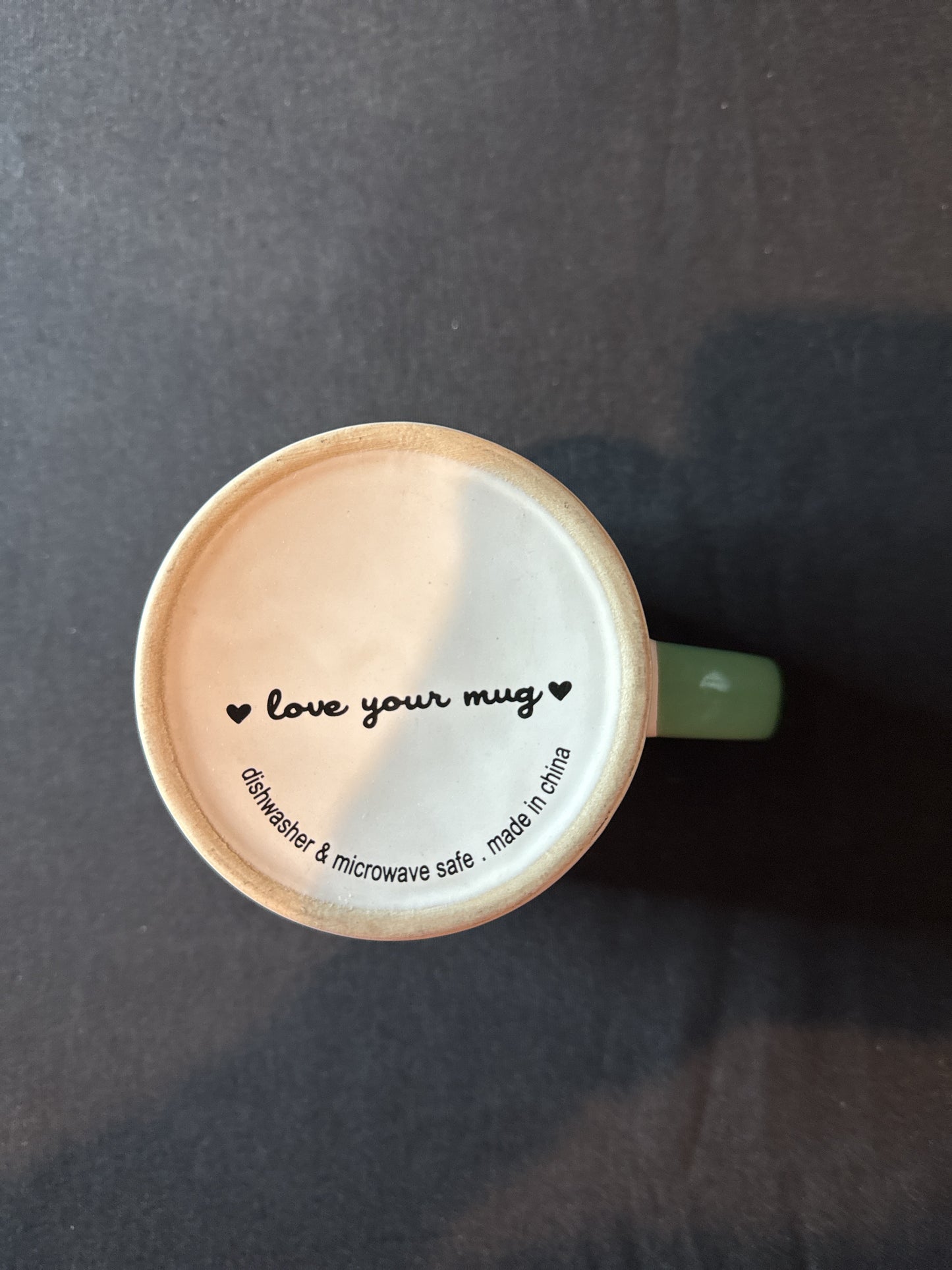 Love Your Mug Pug Green Balloons Coffee Mug Cup 4.25" Tall