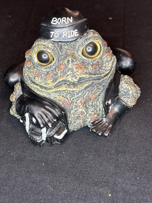 Vintage Cycle Works Biker Babe Toad Hollow Collectible Garden Sculpture