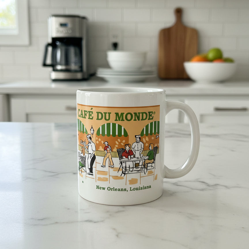 Cafe Du Monde Coffee Cup Mug New Orleans, LA 3 7/8" Tall