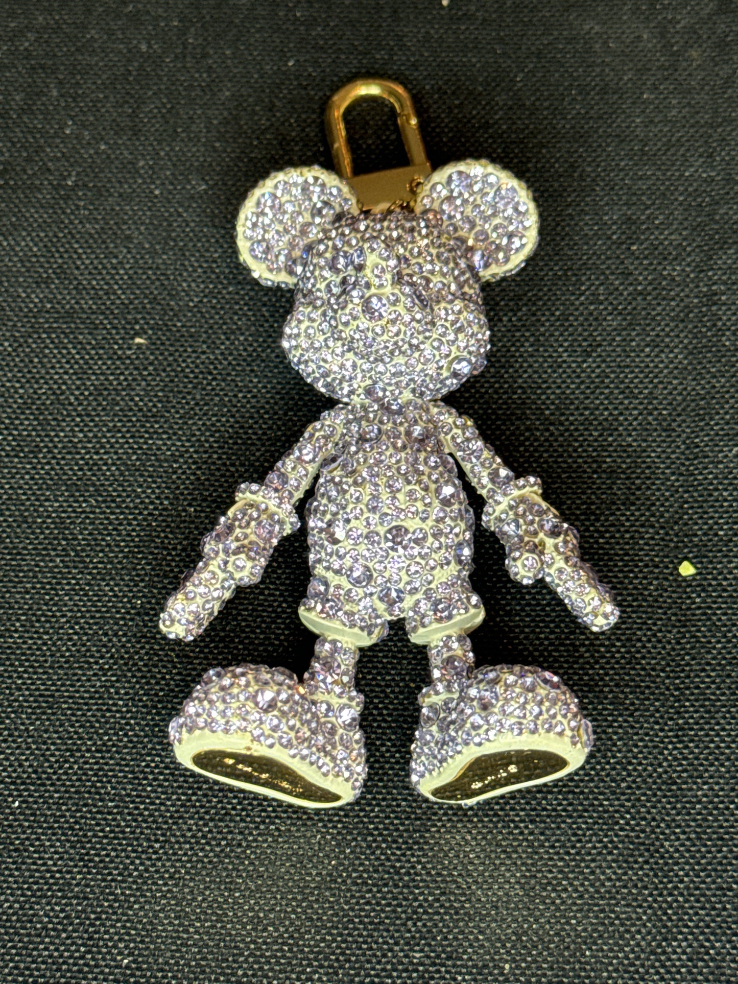 New in Box Disney X Baublebar Mickey Mouse Bag Charm Keychain in Crystal Iridescent