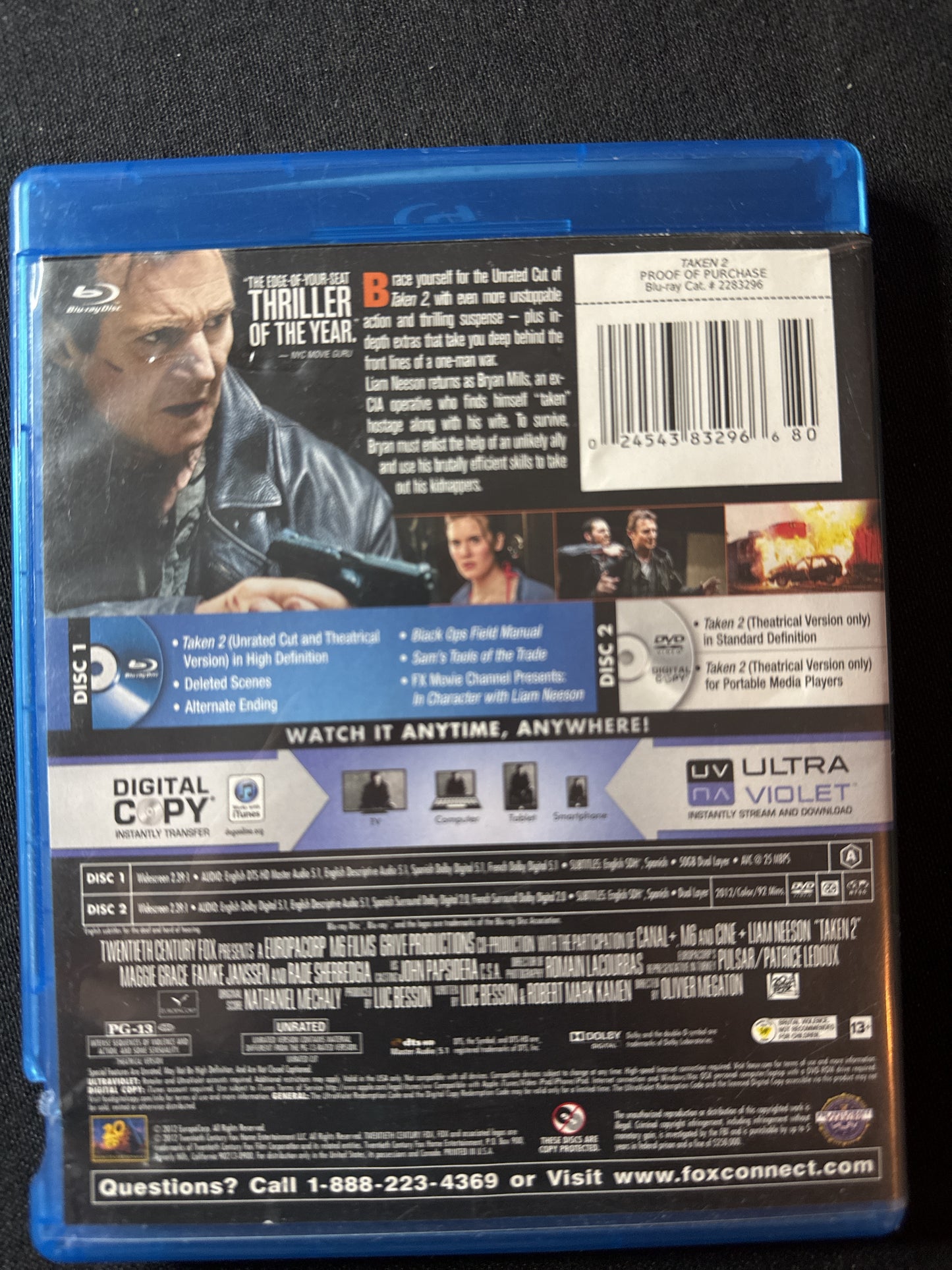 Taken 2 Unrated Cut Blu-Ray & DVD