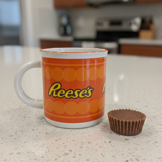 Original Reese's Pieces Coffee Cup Mug Galerie 3 5/8" Tall