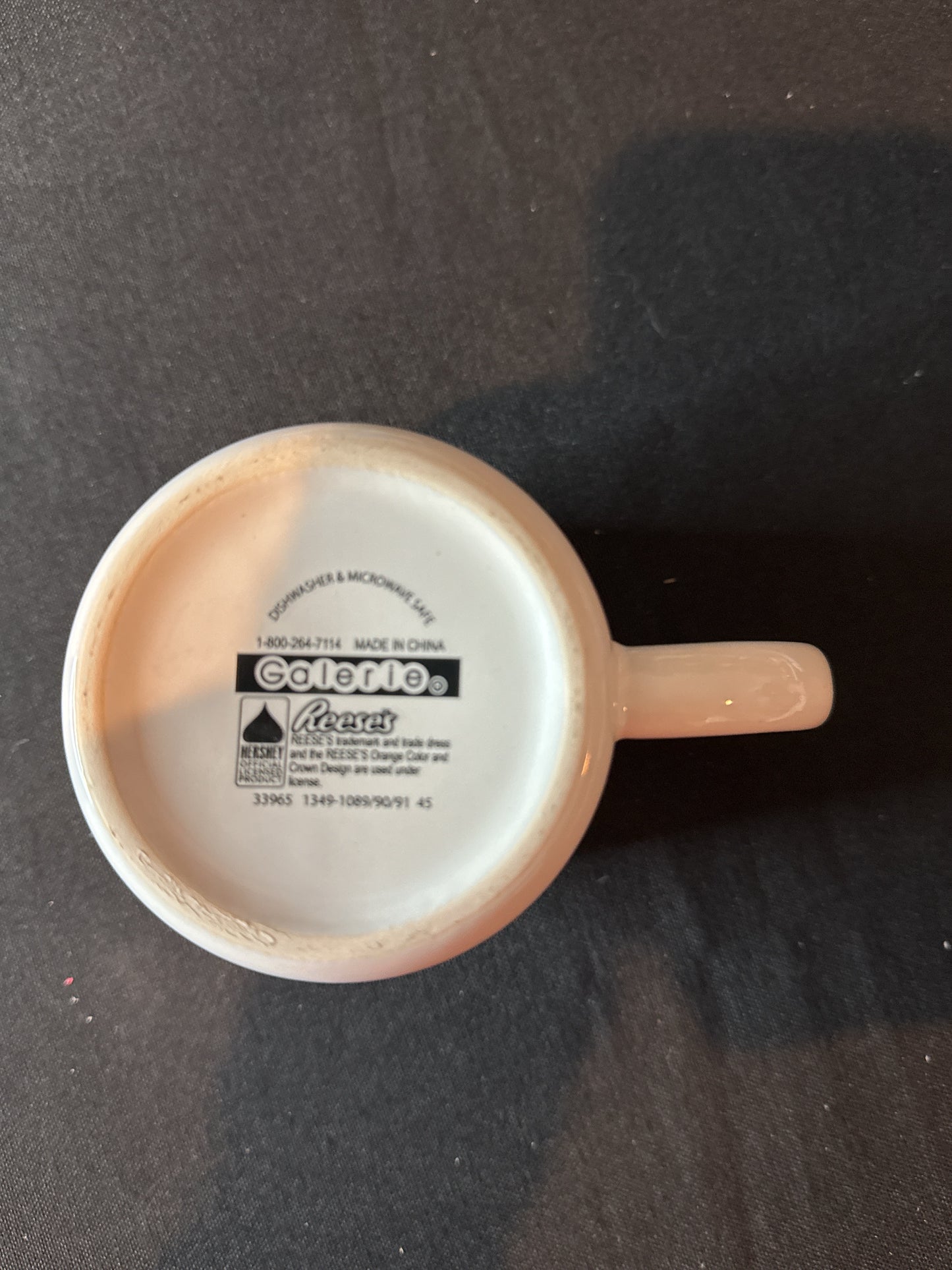 Original Reese's Pieces Coffee Cup Mug Galerie 3 5/8" Tall