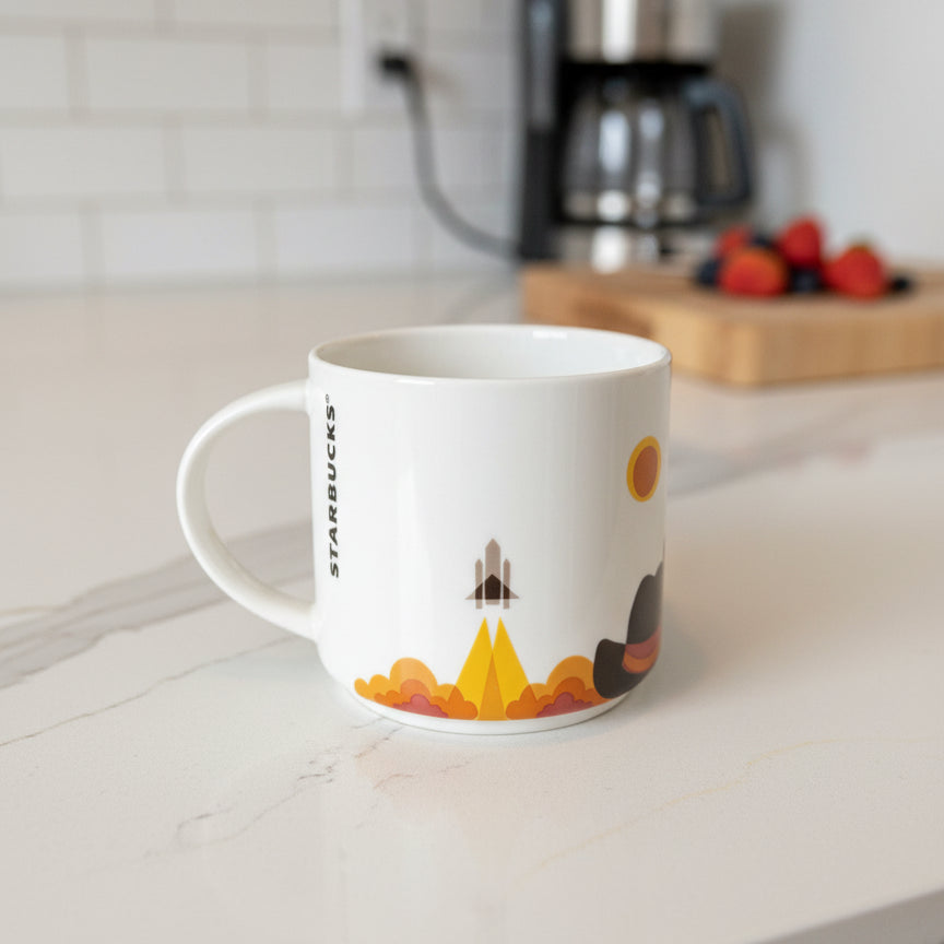 Starbucks You Are Here Series Houston, TX 14oz 2017 Brown Interior Collectors Coffee Cup Mug