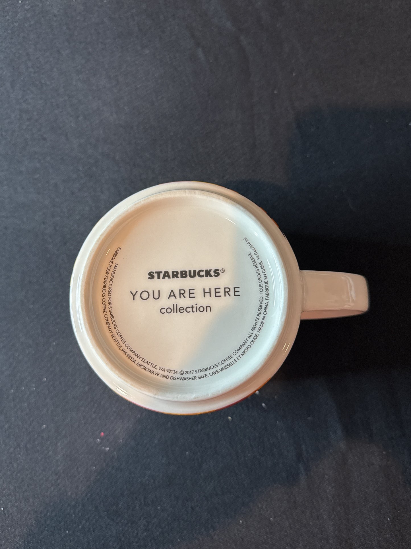 Starbucks You Are Here Series Houston, TX 14oz 2017 Brown Interior Collectors Coffee Cup Mug