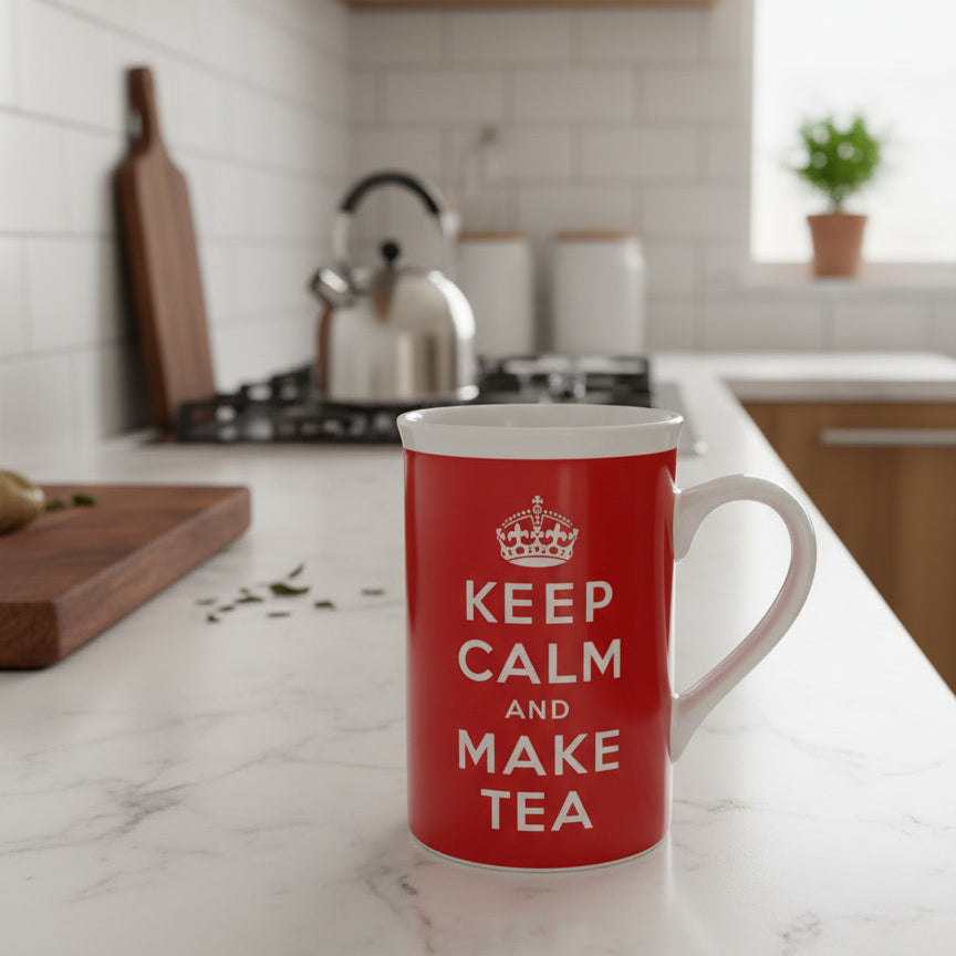 Bay Island Keep Calm & Make Tea Tall 5" Tall Coffee Cup Mug