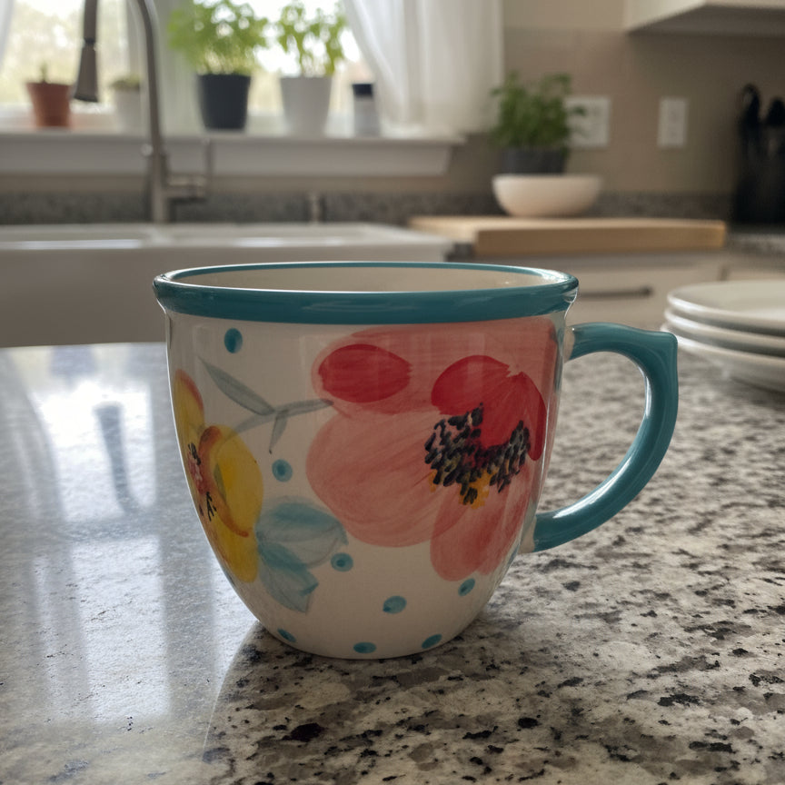 Pioneer Woman Stoneware Coffee Cup Mug 3.75" Tall