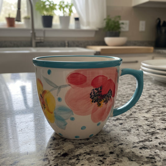 Pioneer Woman Stoneware Coffee Cup Mug 3.75" Tall