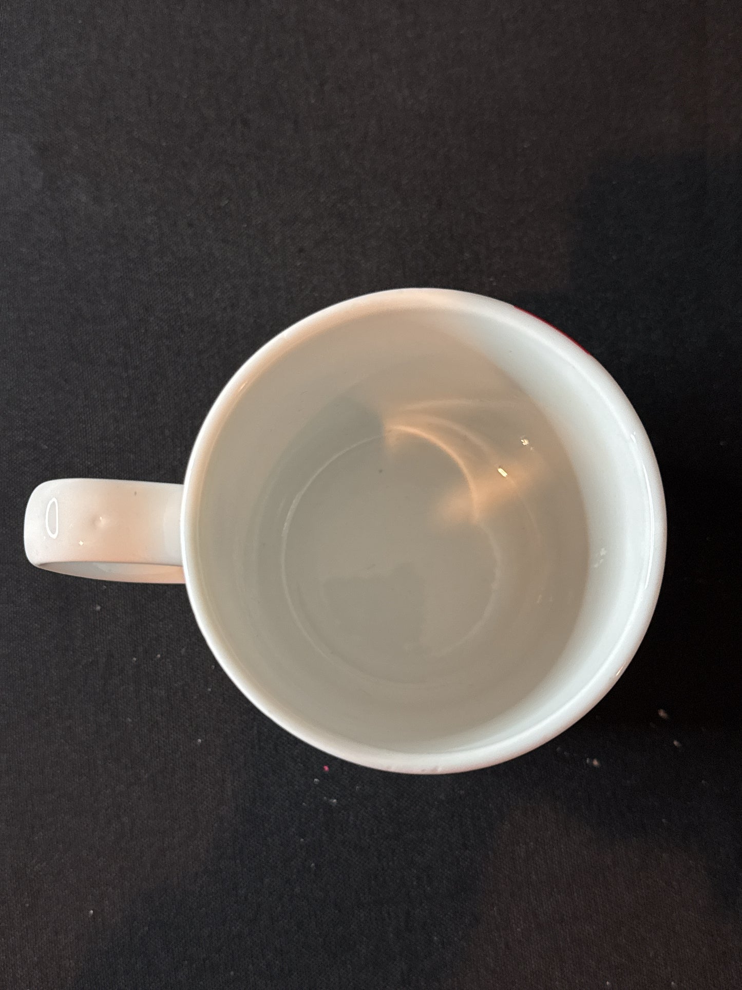 The Cellar Whiteware 16oz Coffee Tea Cup Mug Red Floral Tulip 4" Stems