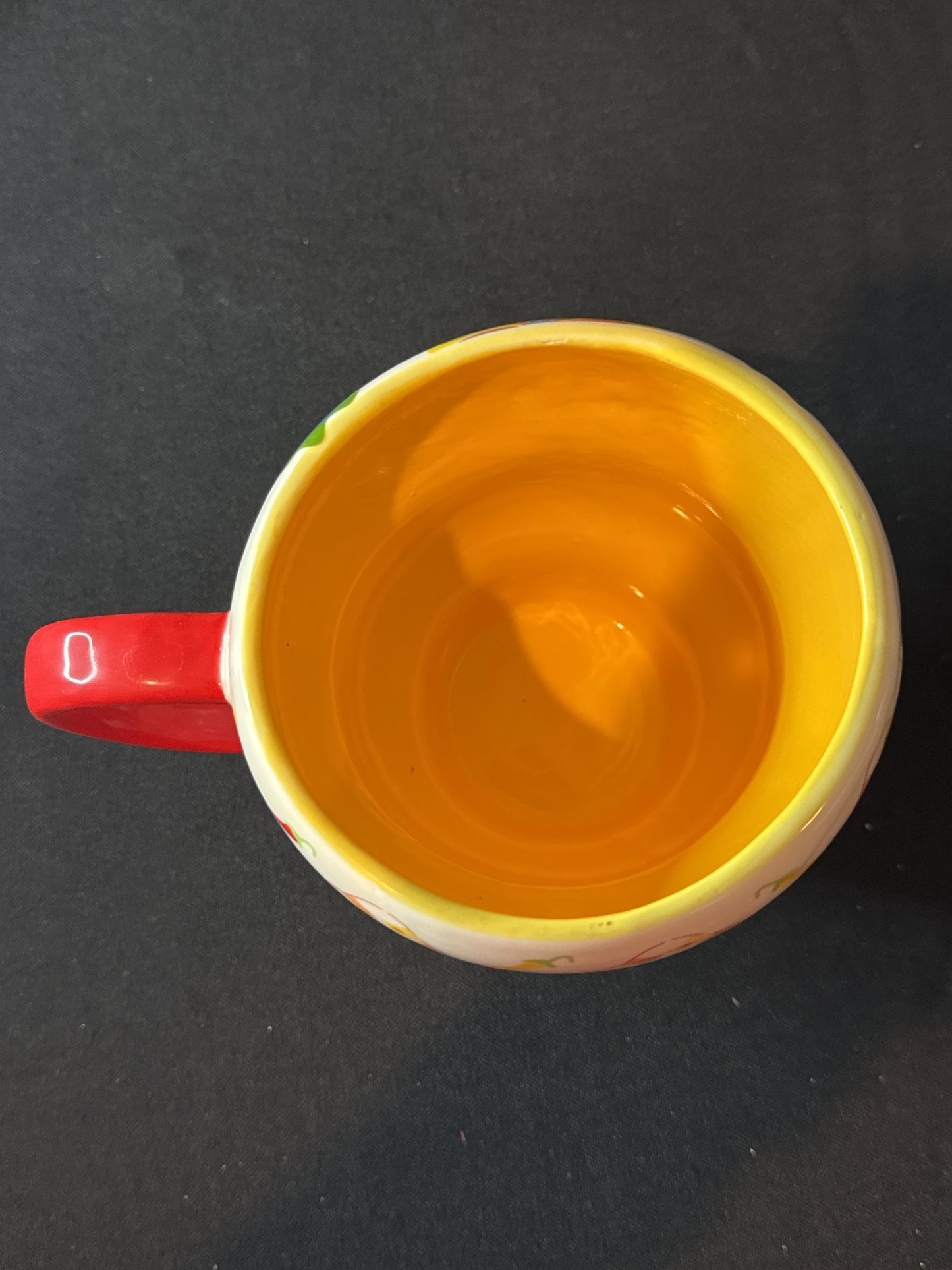 Gibson Home Day Of The Dead Skull Coffee Cup Mug 25oz Multi-Colored W/ Yellow Interior