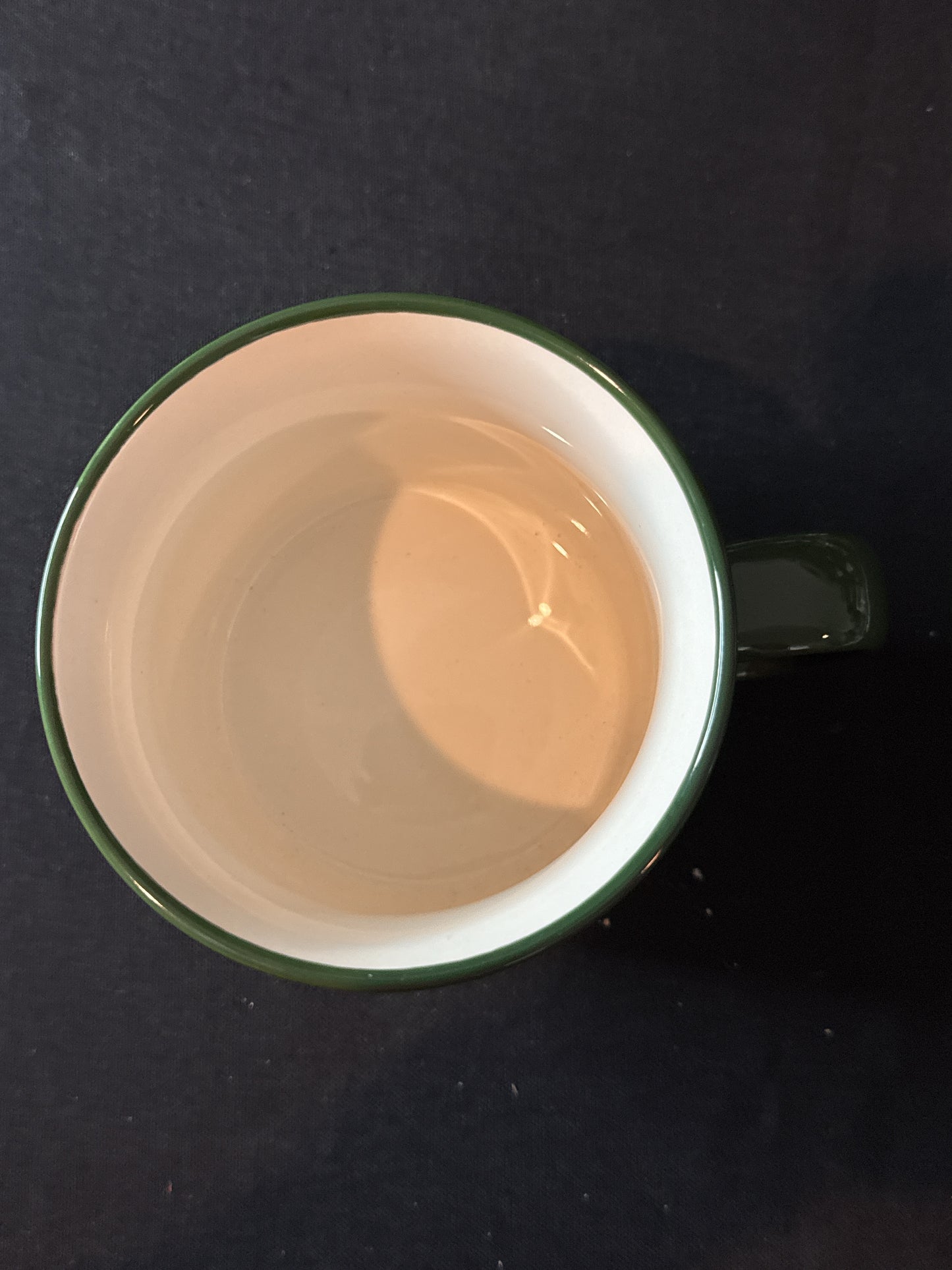 Vintage Hallmark Large Green & White Pine Tree Themed Coffee Cup Mug 4" Tall
