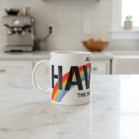 Hawaii License Plate Coffee Cup Mug 3.75" Tall New In Box