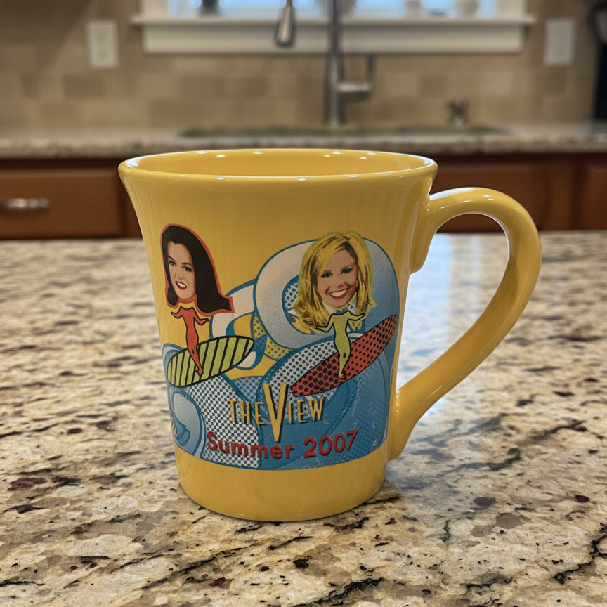 The View Summer 2007 Collectible Coffee Mug Cup: Barbara, Joy, Rosie, Elisabeth Yellow