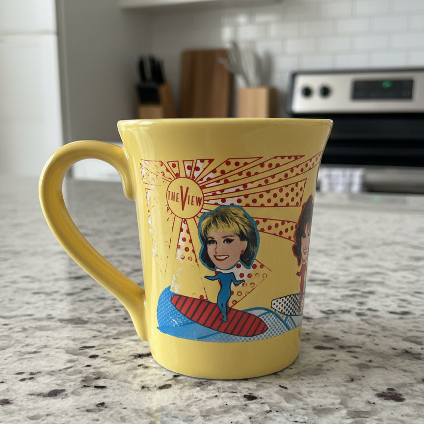 The View Summer 2007 Collectible Coffee Mug Cup: Barbara, Joy, Rosie, Elisabeth Yellow